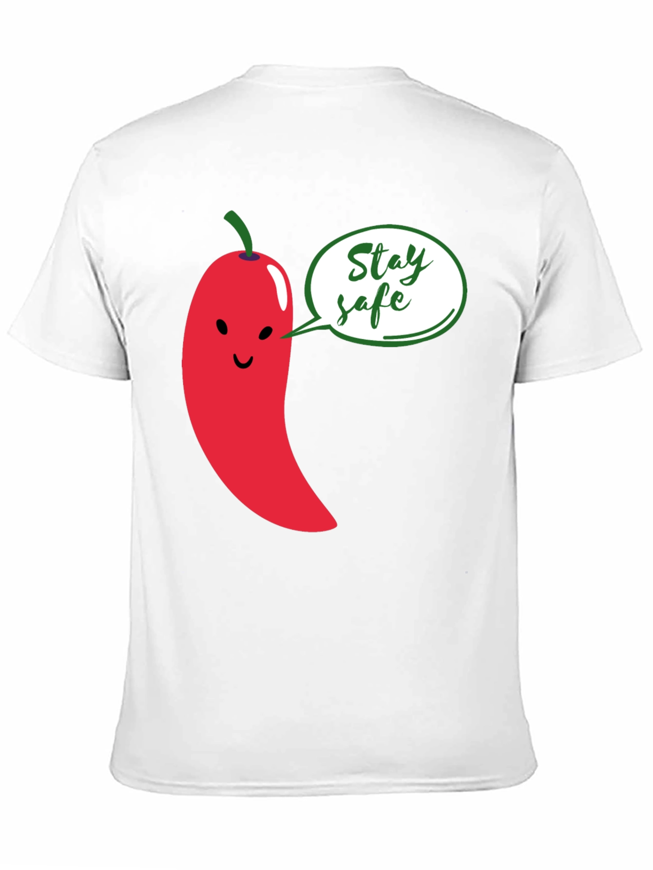 Black Stay Safe Pepper Graphic Tee - Unisex Black T-Shirt view 11