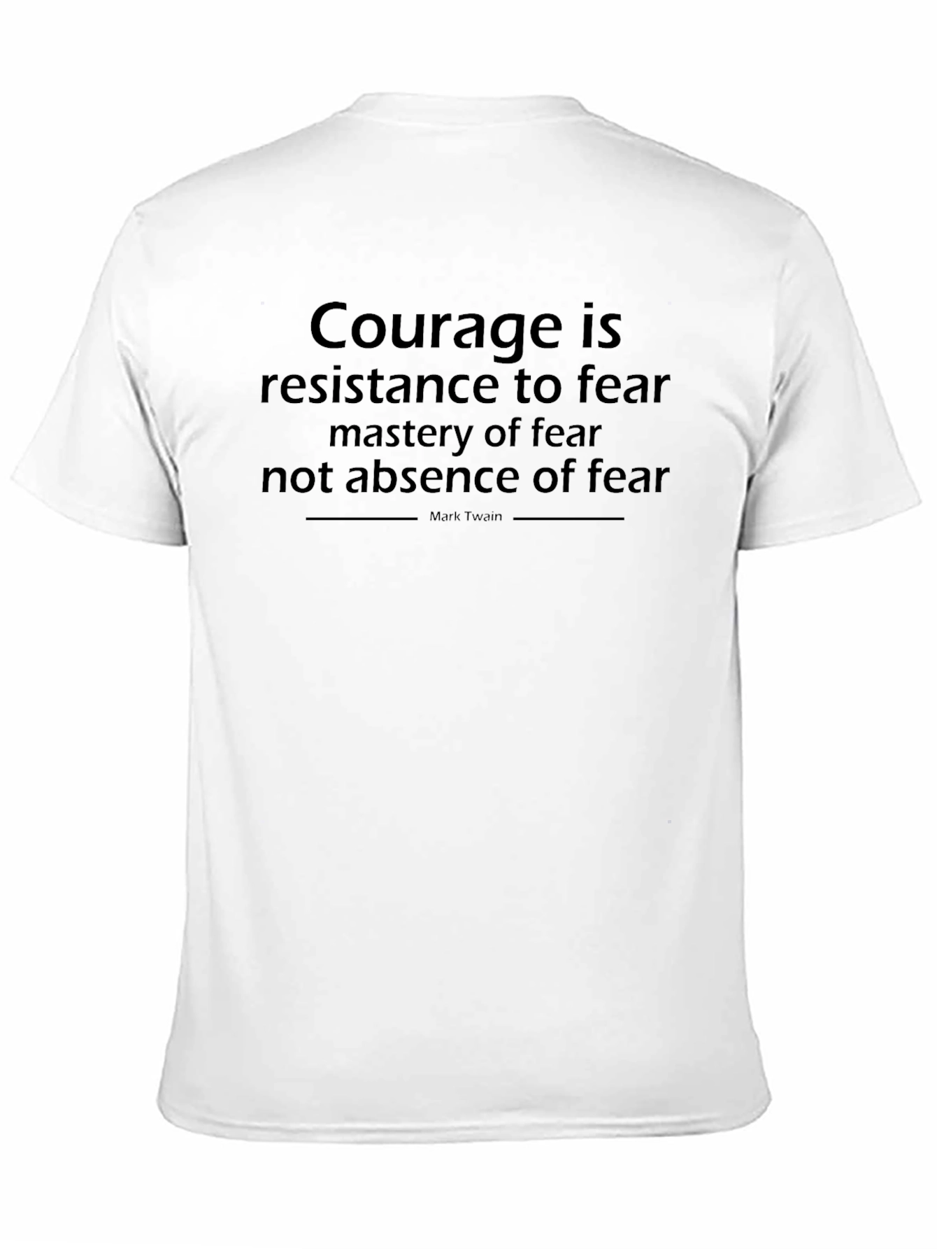 Black Courage Quote Black T-Shirt view 11