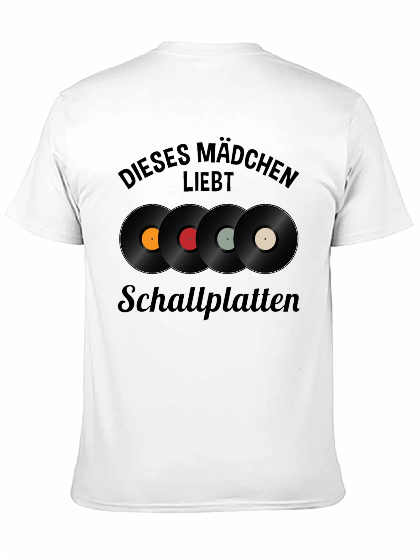 Black Vinyl Record Lover T-Shirt - German Text view 11