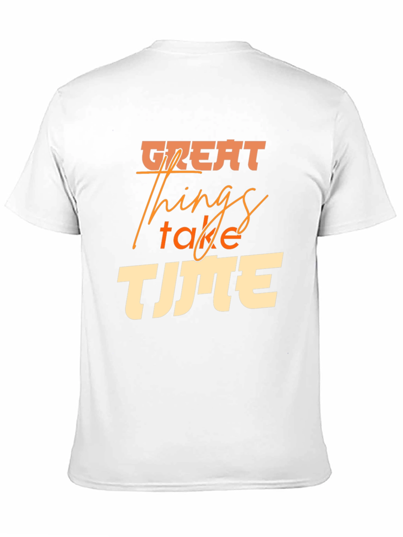 Black Great Things Take Time Black Graphic Tee view 11