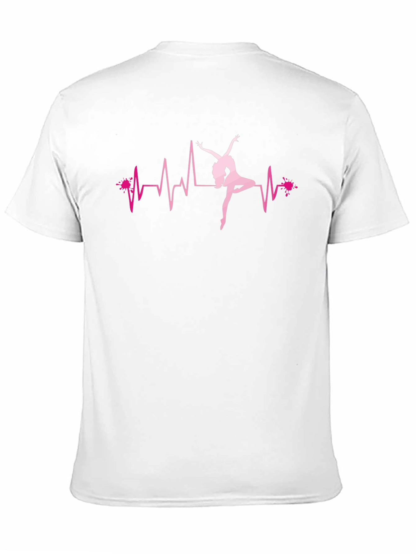 Black Dancing Heartbeat T-Shirt - Black Cotton Tee view 11