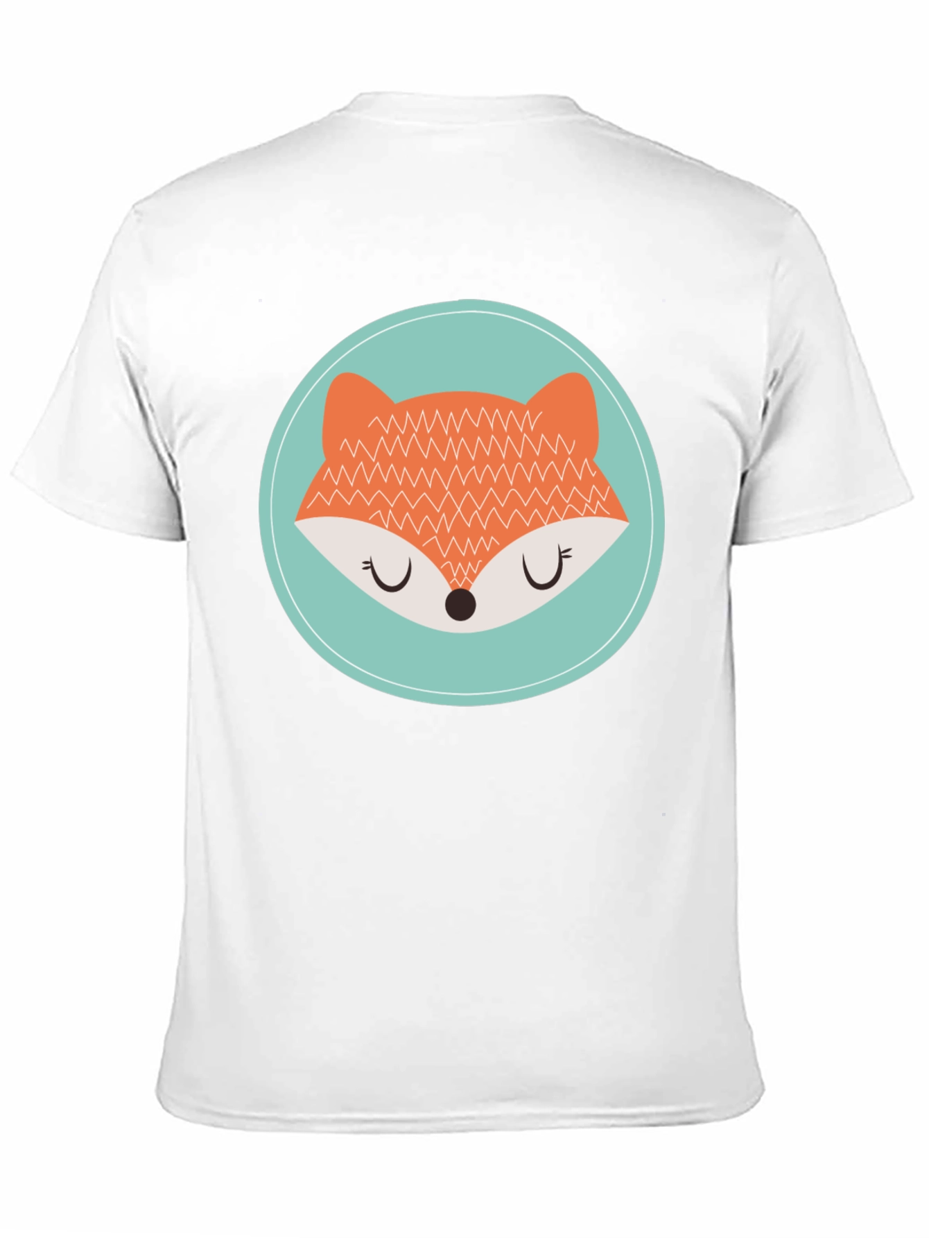 Black Cute Fox Graphic Tee - Unisex Black T-Shirt view 11
