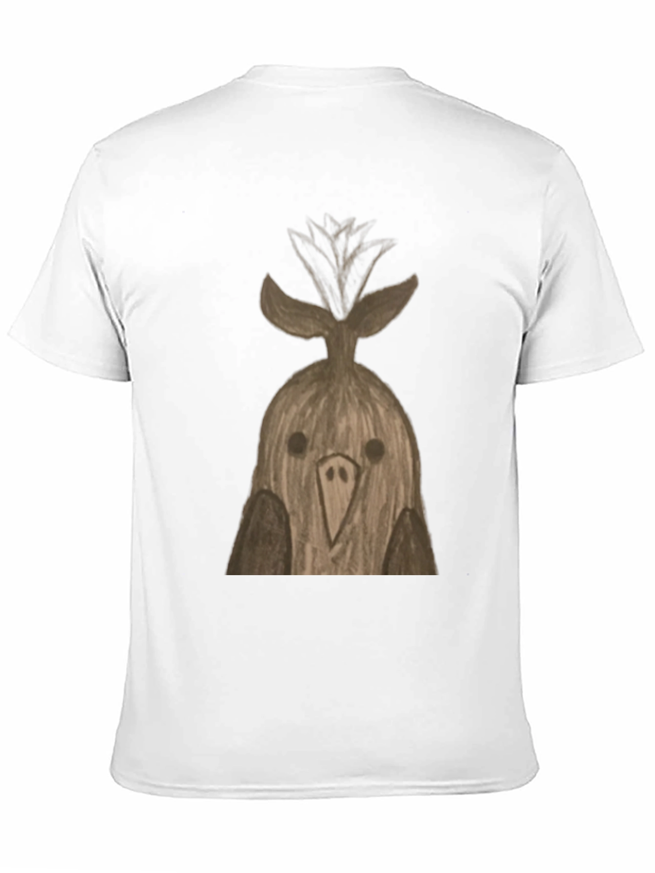 Black Quirky Bird T-Shirt - Unique Hand-Drawn Design view 11