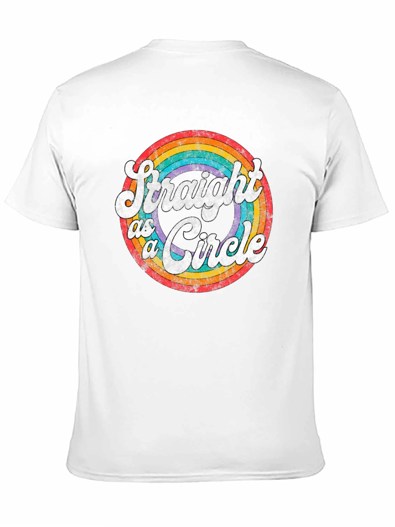 Black Straight as a Circle Graphic Tee - Pride LGBTQ+ Shirt view 11