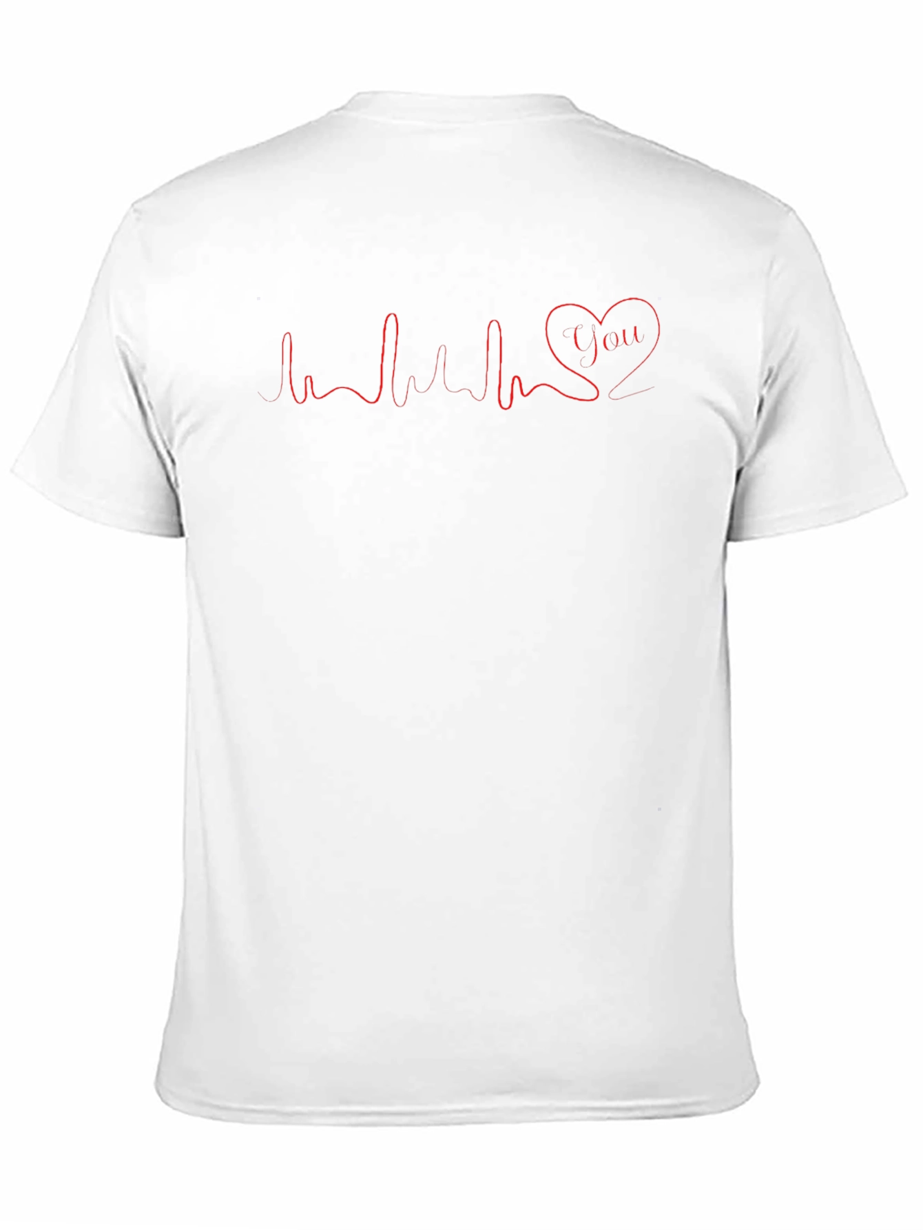 Black Heartbeat Love You Graphic Tee - Casual Black T-Shirt view 11