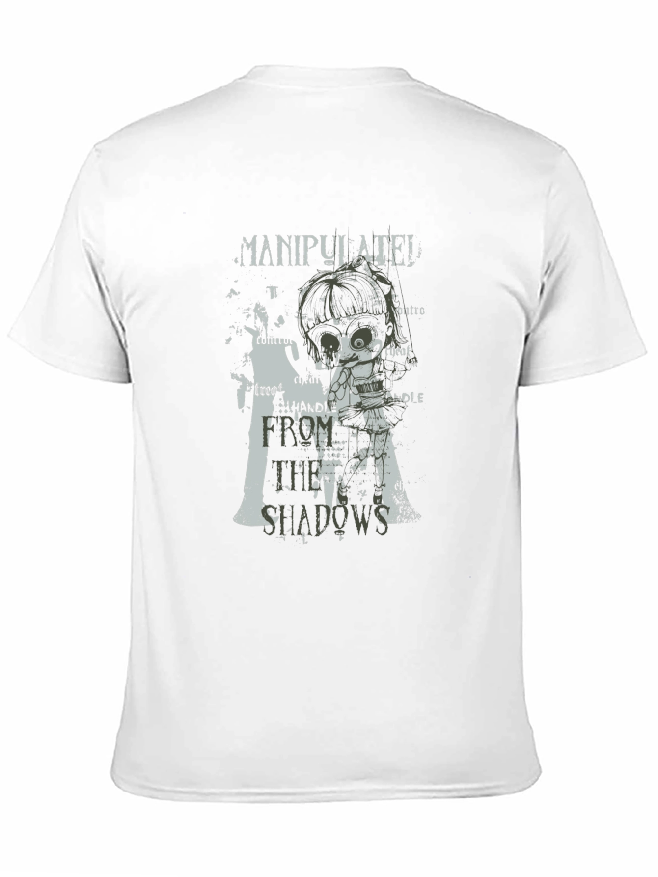 Black Manipulated Shadows Graphic Print Black T-Shirt view 11
