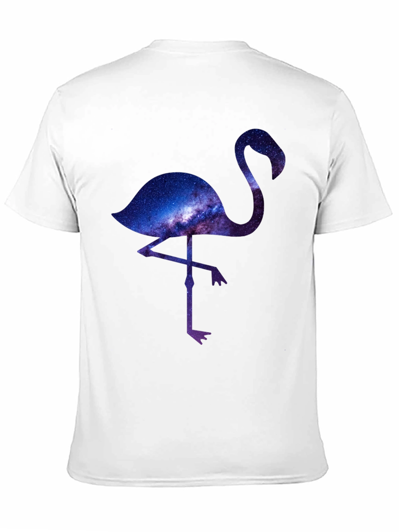 Black Galaxy Flamingo Graphic T-Shirt view 11