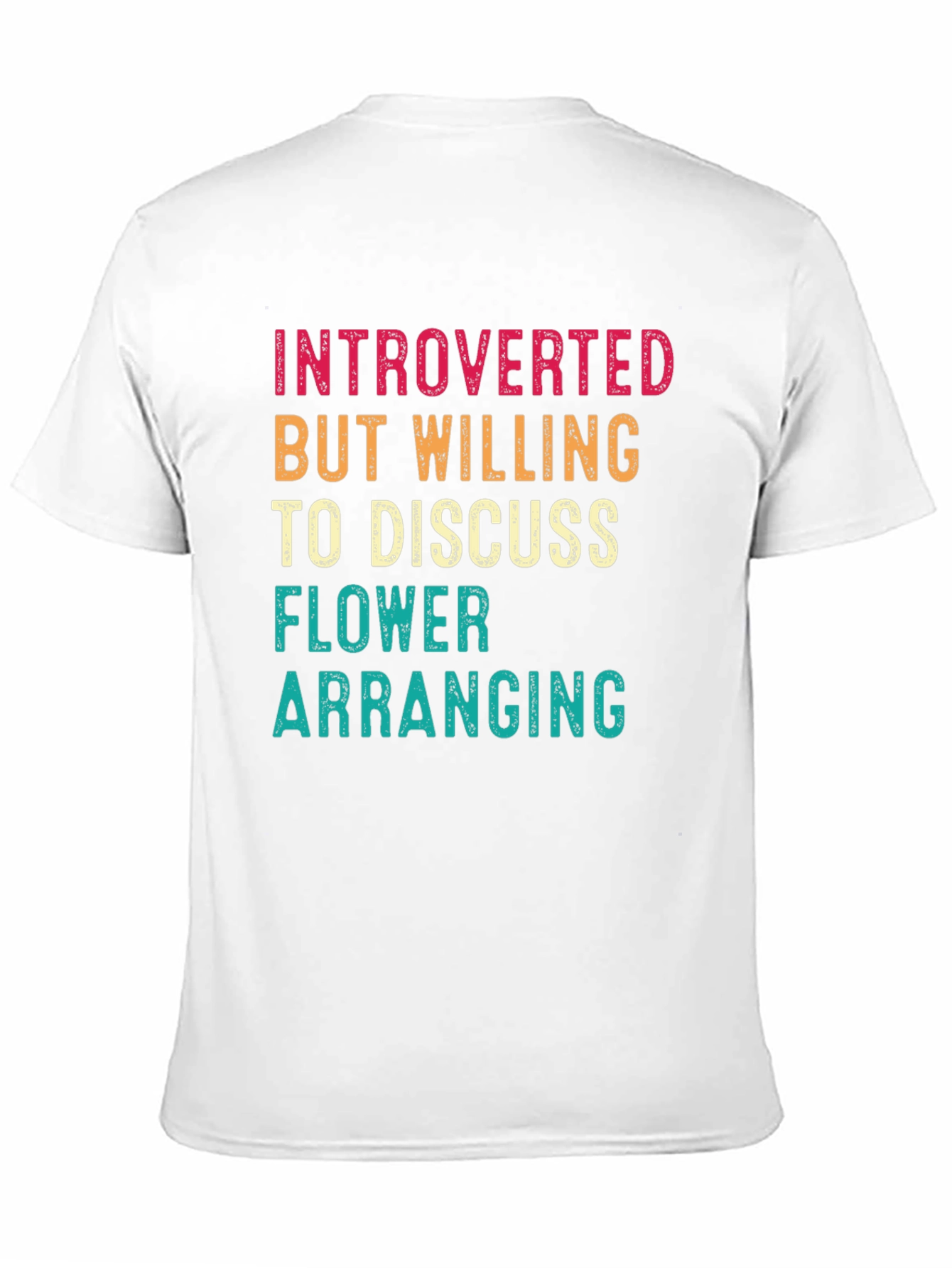 Black Introverted Flower Arranging Graphic Tee view 11
