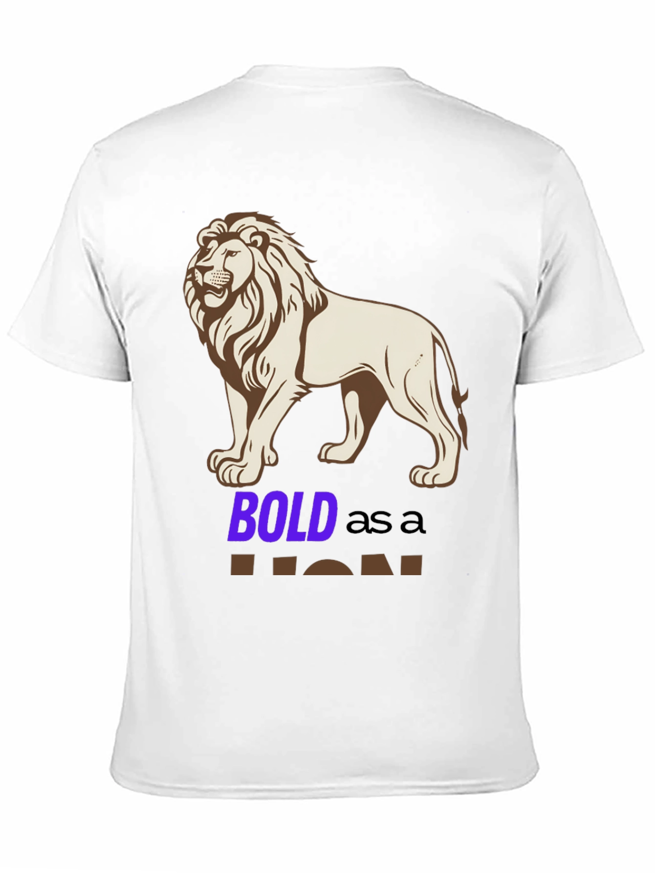 Black Bold Lion Graphic Tee - Black Cotton Blend Shirt view 11
