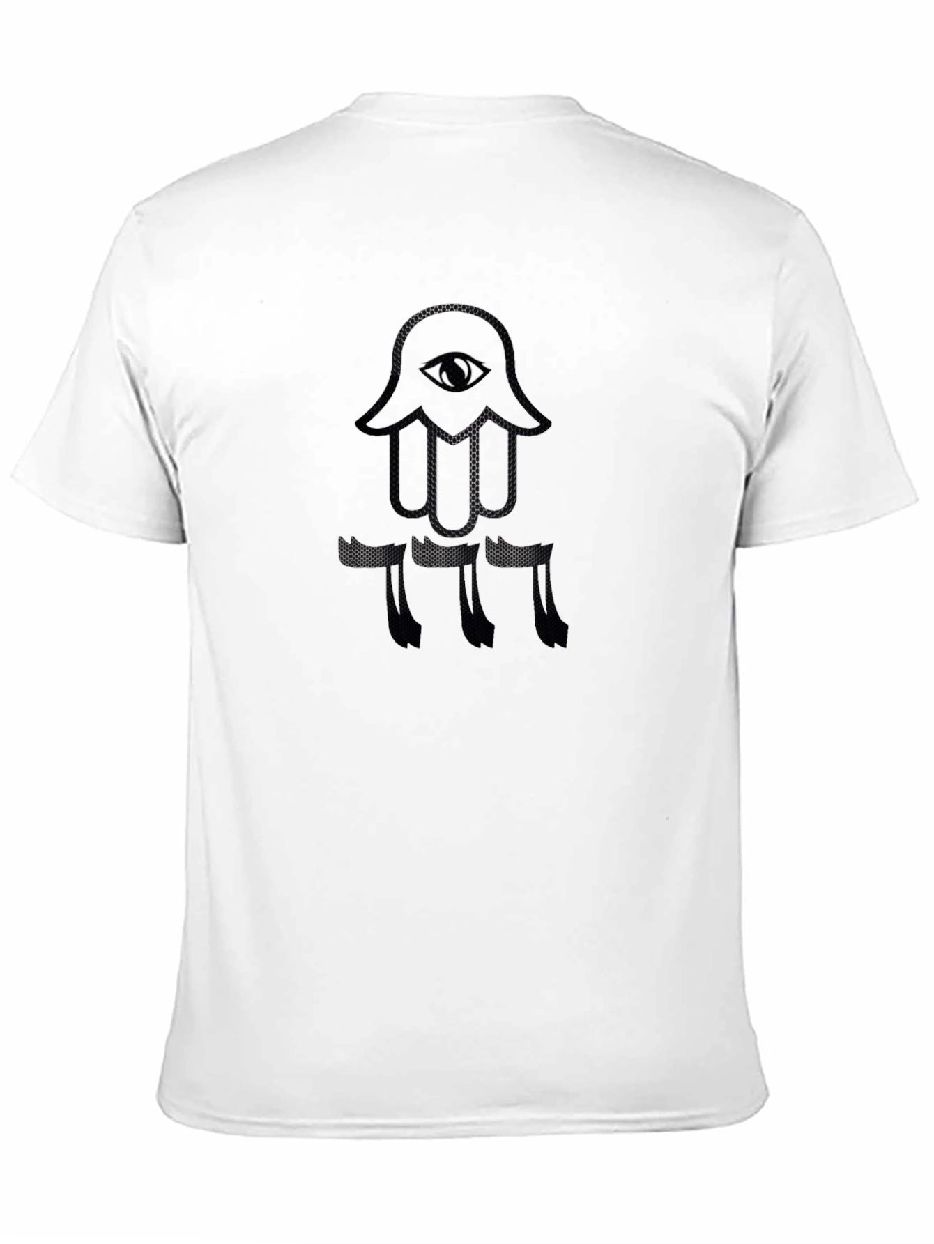 Black Black Hamsa Hand Eye T-Shirt view 11