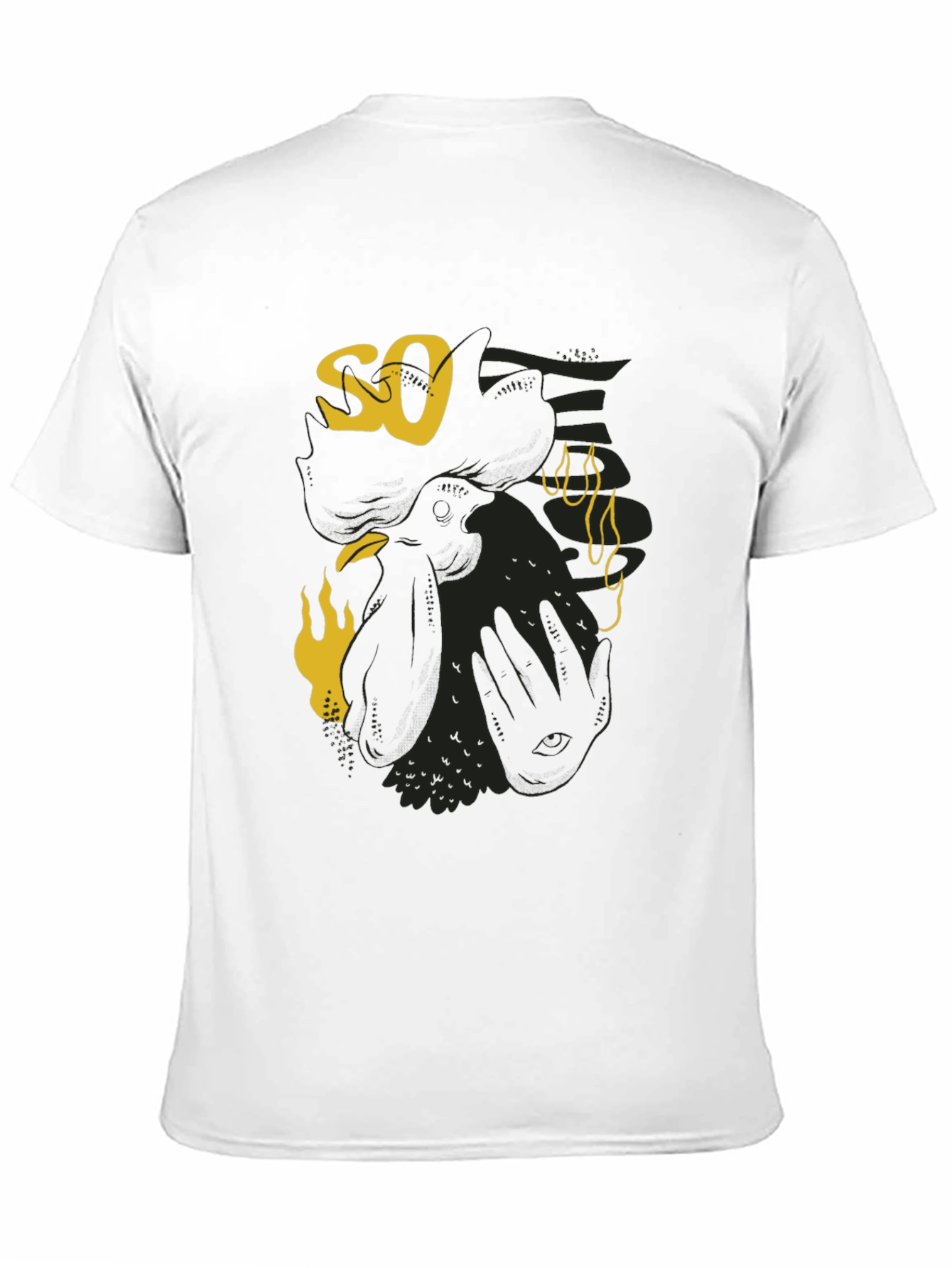 Black Graphic Print Men's Black Tee view 11