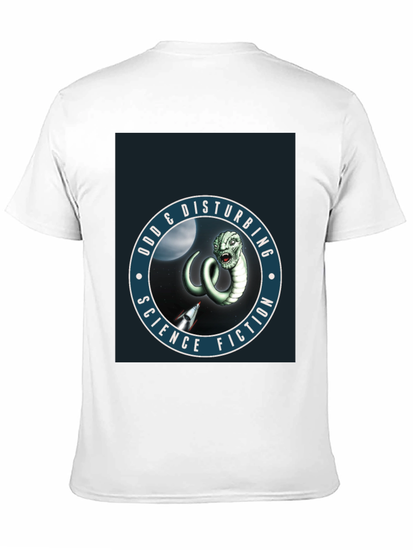 Black Odd & Disturbing Sci-Fi Graphic Tee view 11