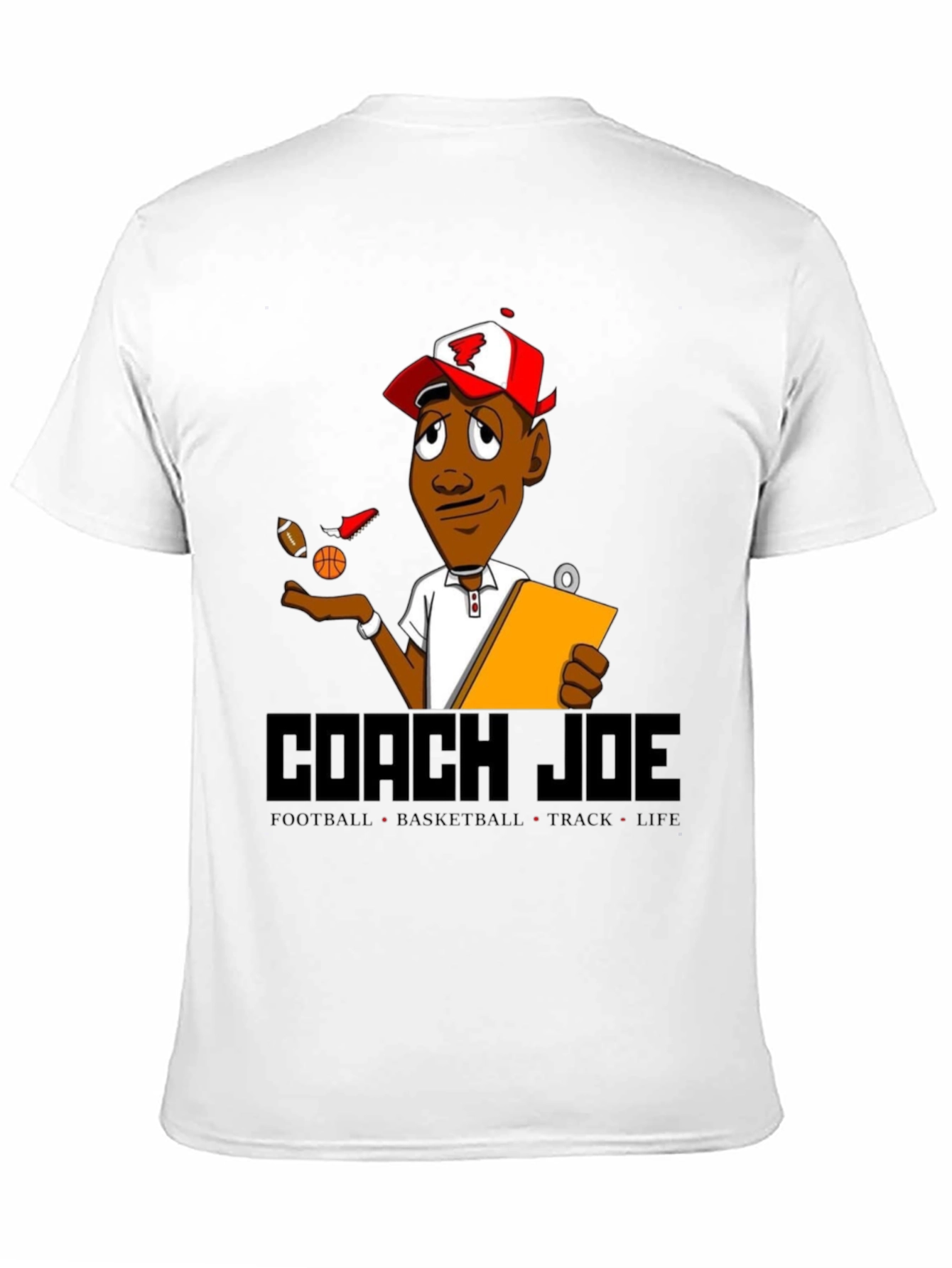 Black Coach Joe T-Shirt: Football, Basketball, Track, Life view 11