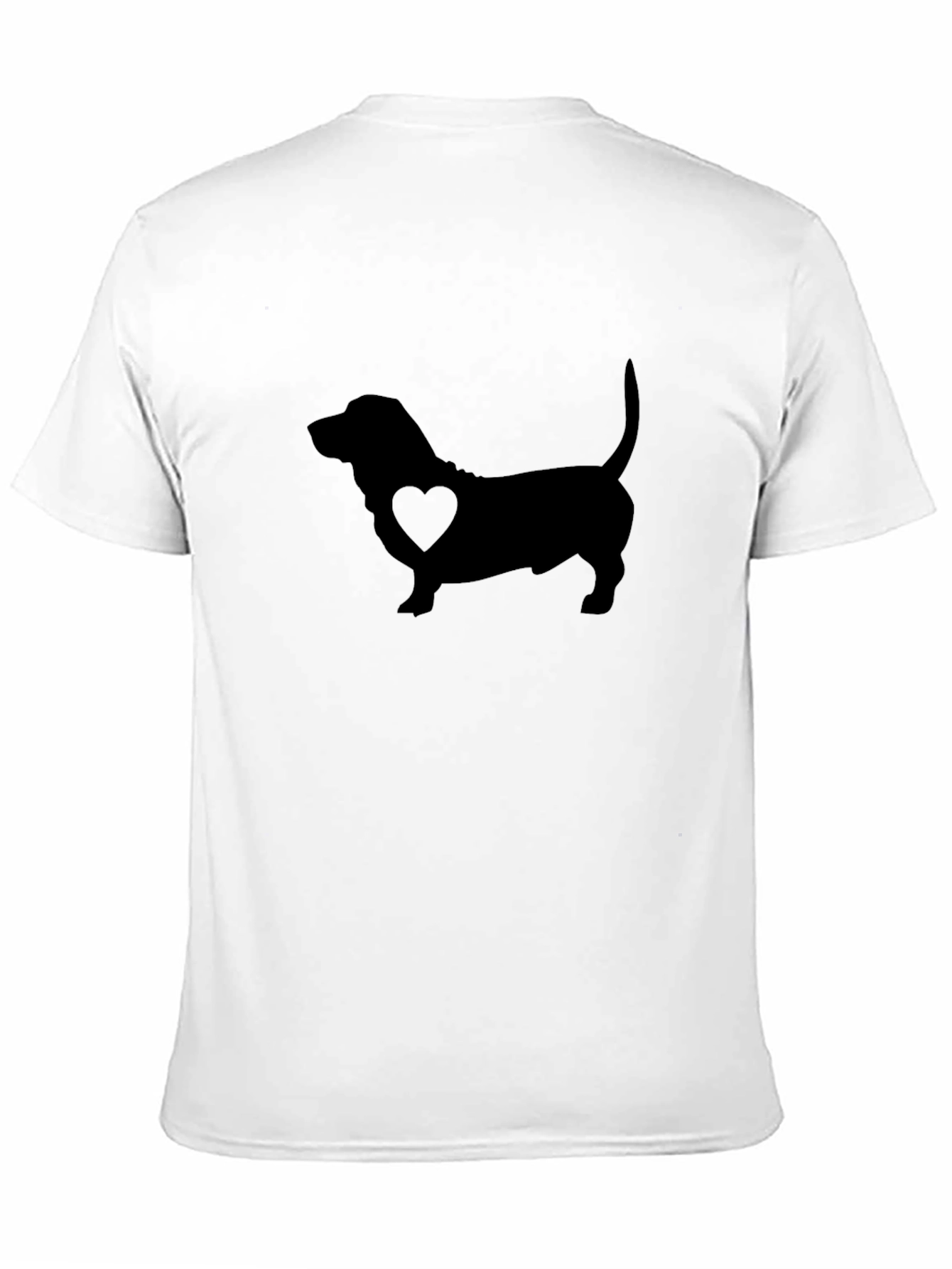 Black Dachshund Love Men's Black T-Shirt view 11