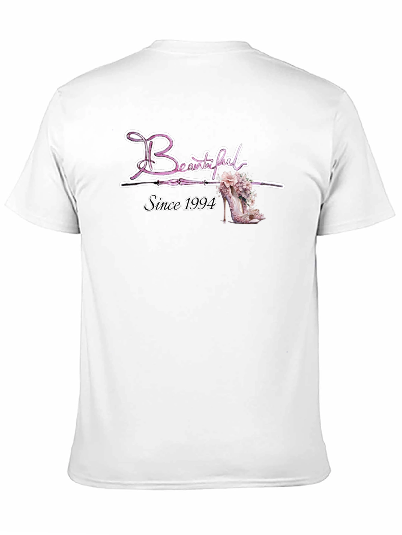 Beautiful Since 1994 Floral Heel T-Shirt - 11