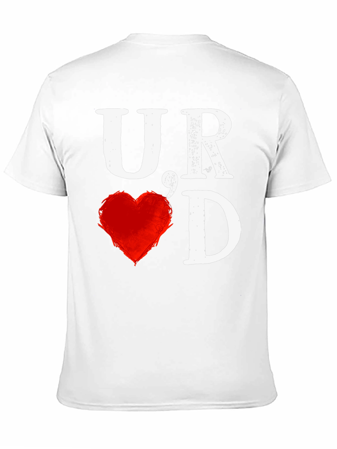 Black U Heart D T-Shirt - Bold Graphic Tee view 11