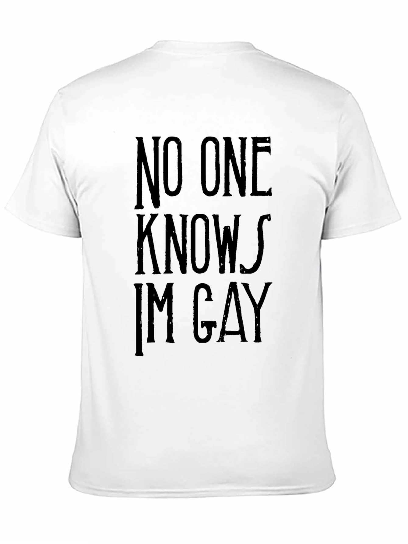 Black No One Knows I'm Gay Graphic T-Shirt - Bold Statement Tee view 11