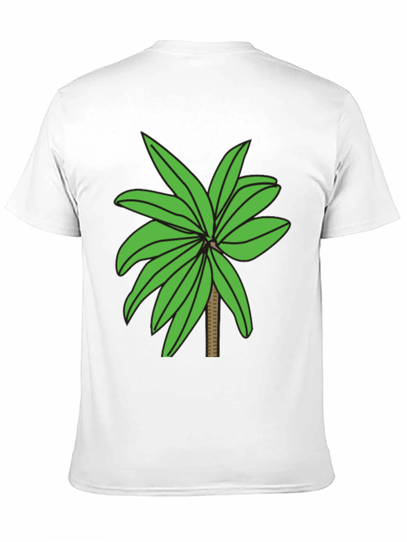 Black Tropical Palm Tree Graphic T-Shirt view 11