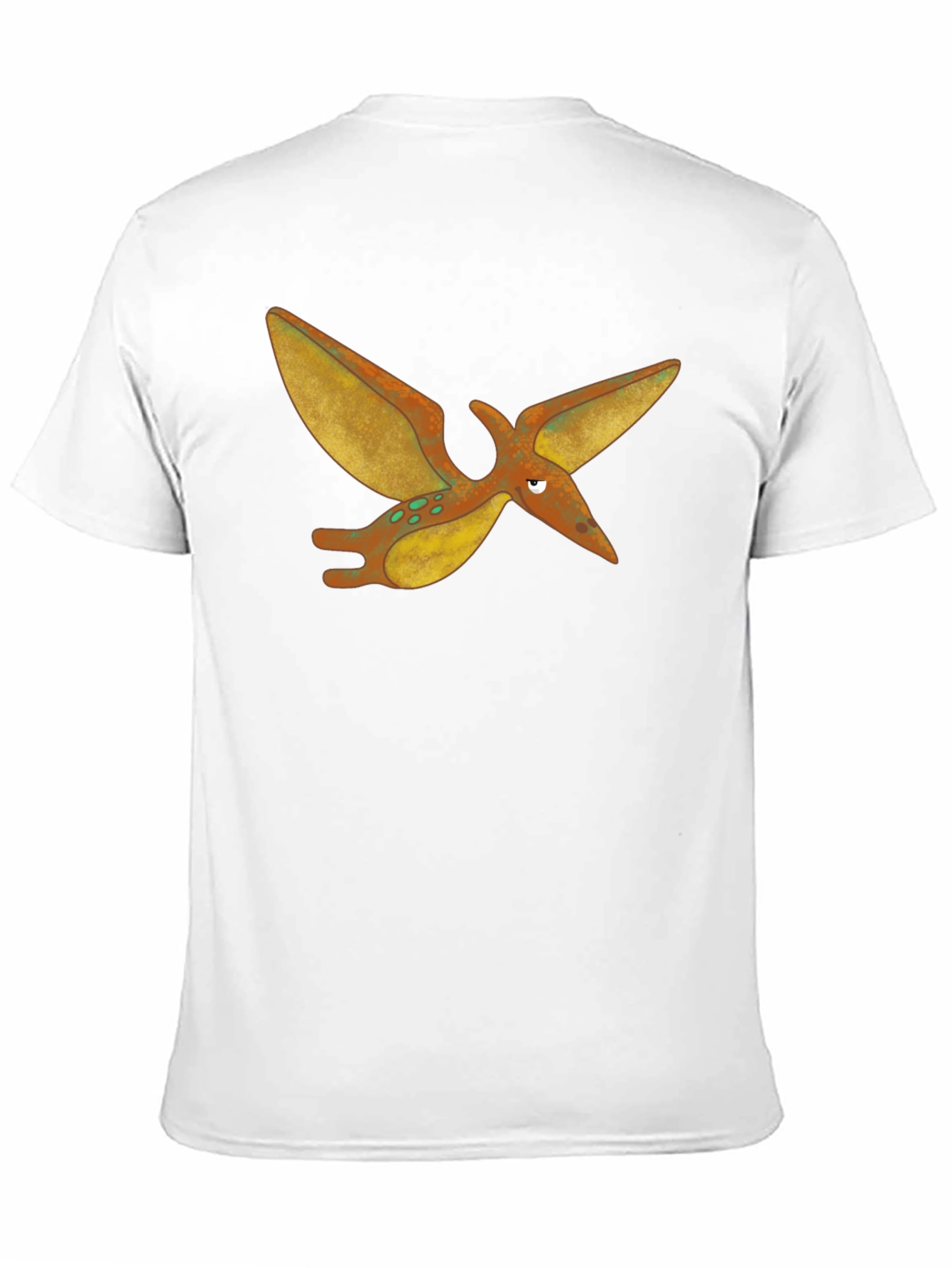 Black Cartoon Pterodactyl Black T-Shirt view 11