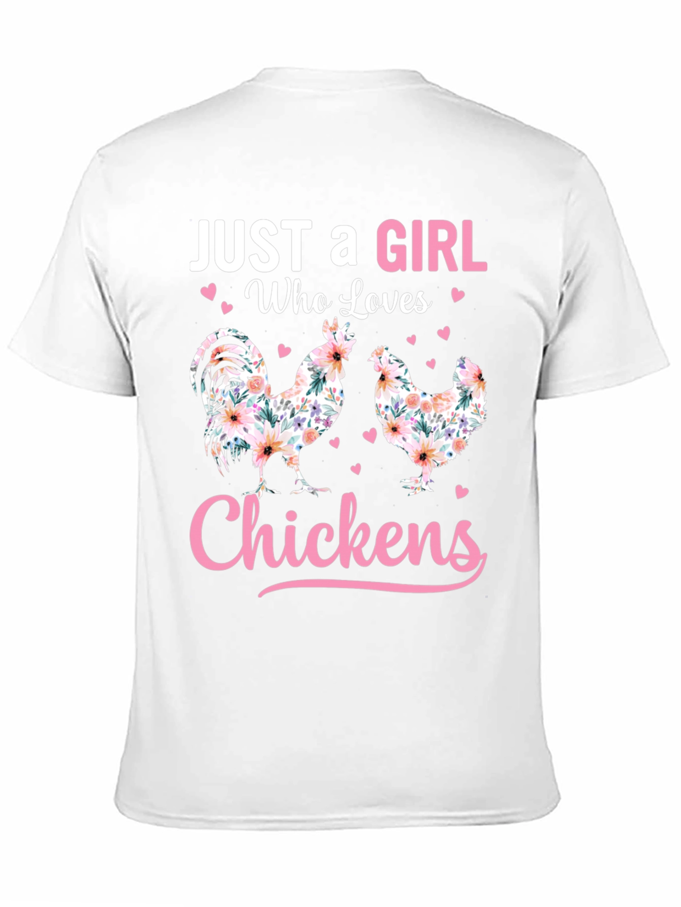 Black Just a Girl Who Loves Chickens T-Shirt view 11