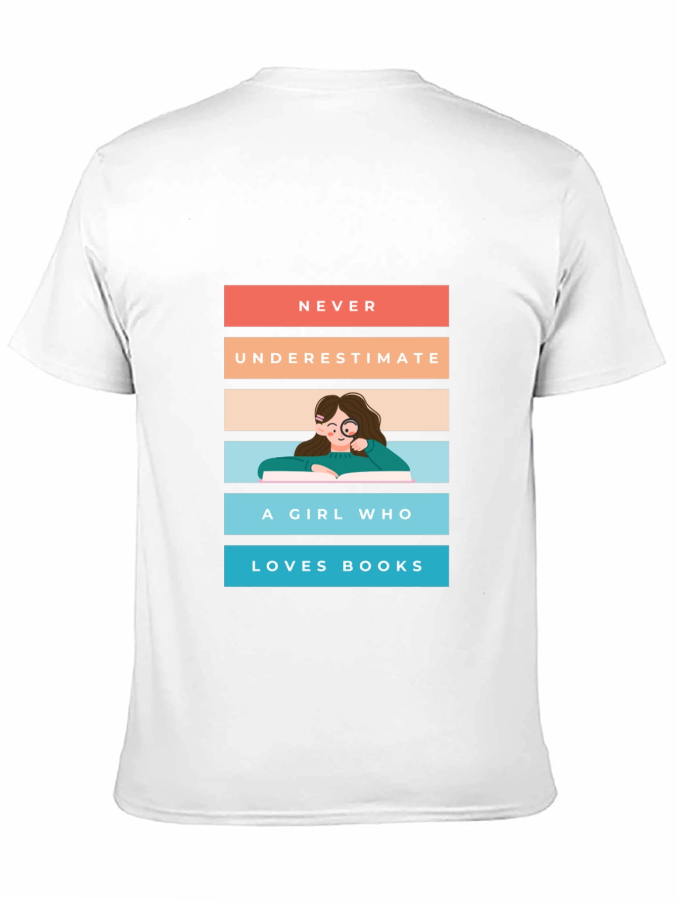 Black Never Underestimate A Girl Who Loves Books T-Shirt view 11