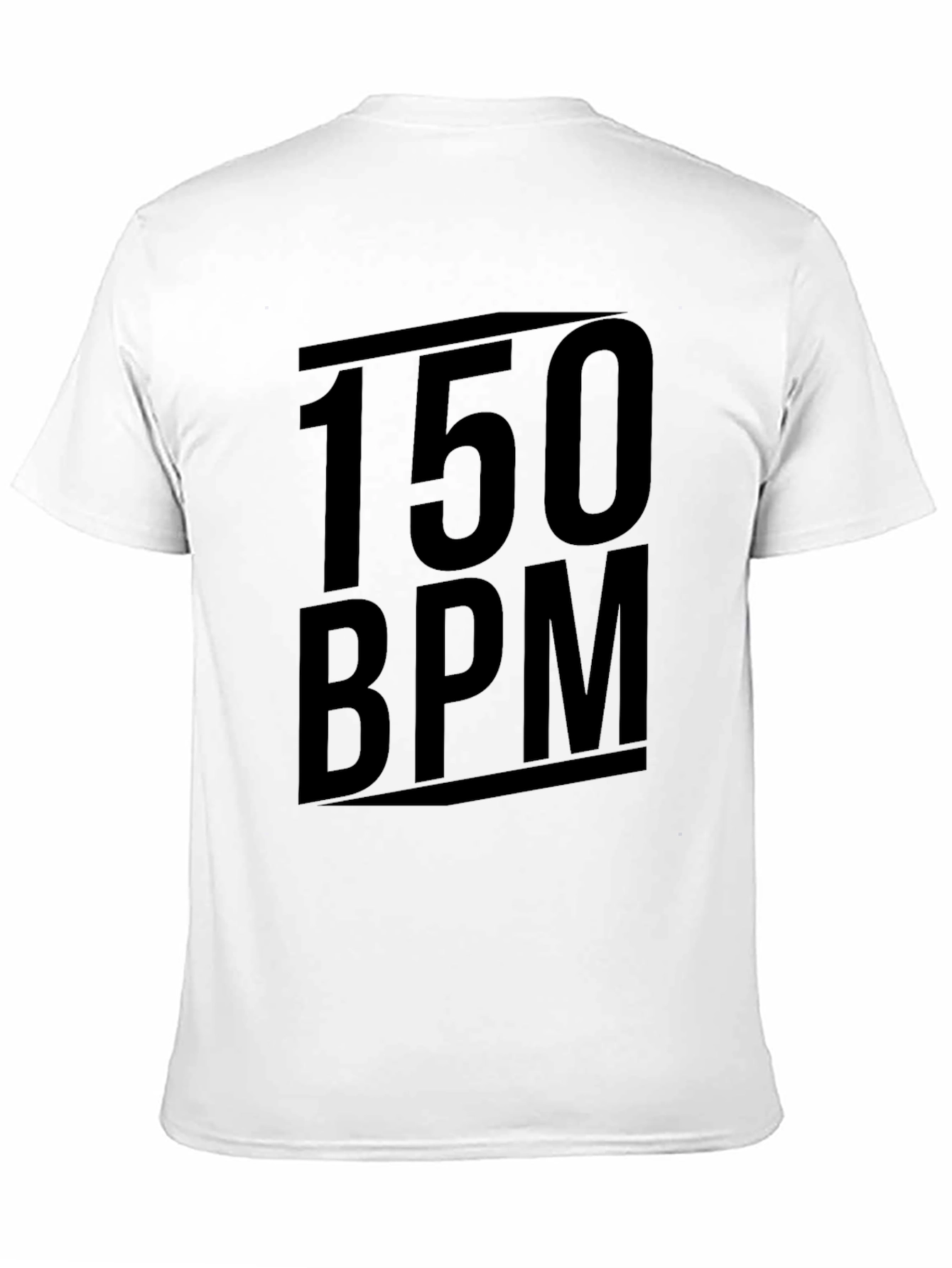 Black 150 BPM Black Graphic Tee - Music Lover Shirt view 11
