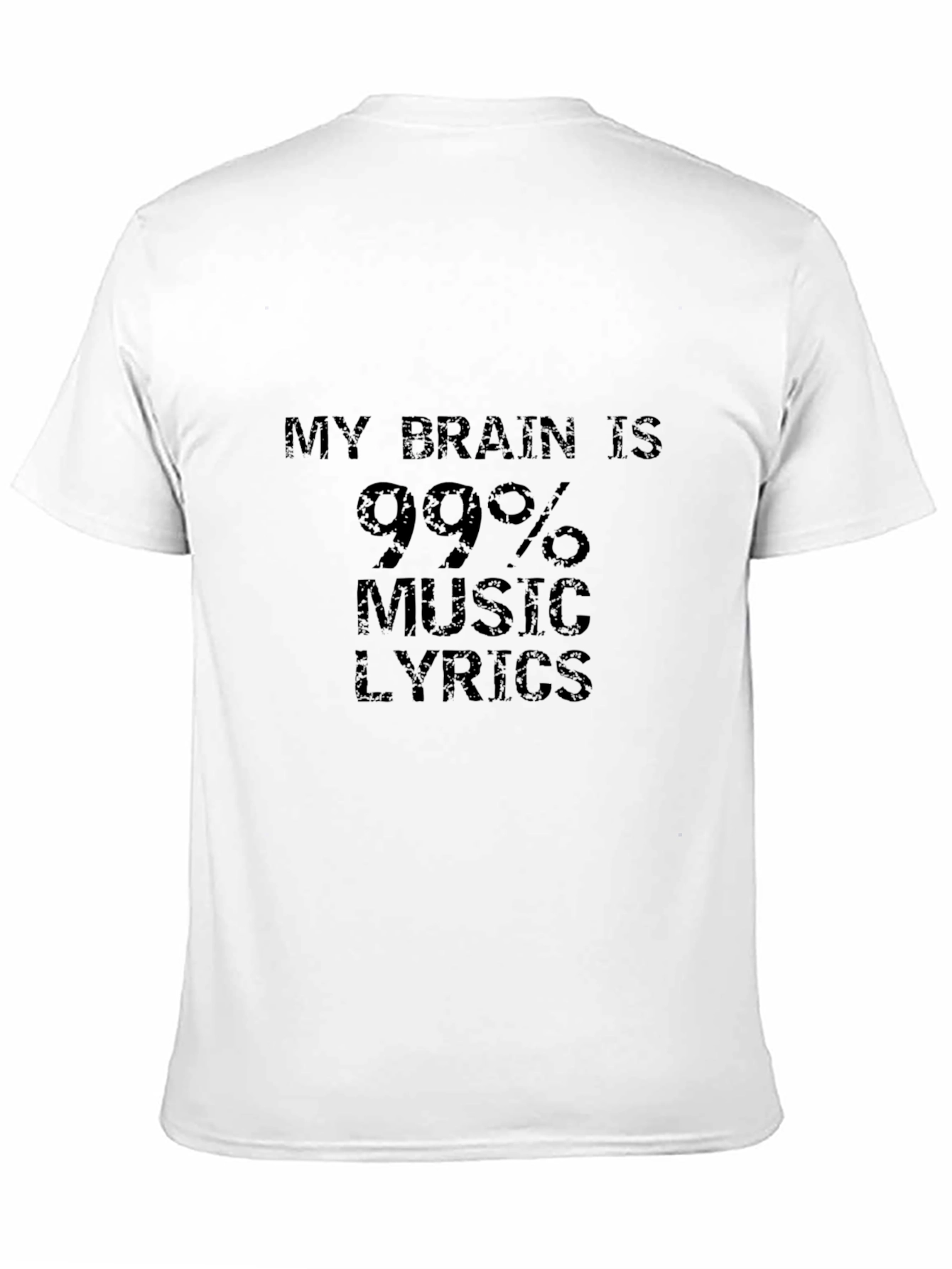 Black My Brain Is 99% Music Lyrics T-Shirt view 11
