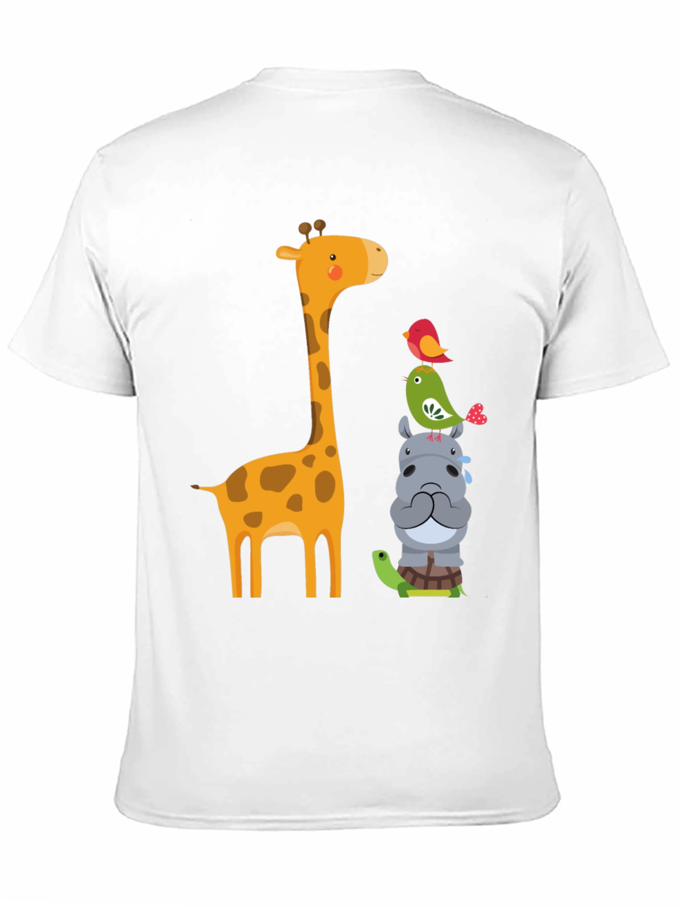 Black Cute Animal Stack T-Shirt view 11