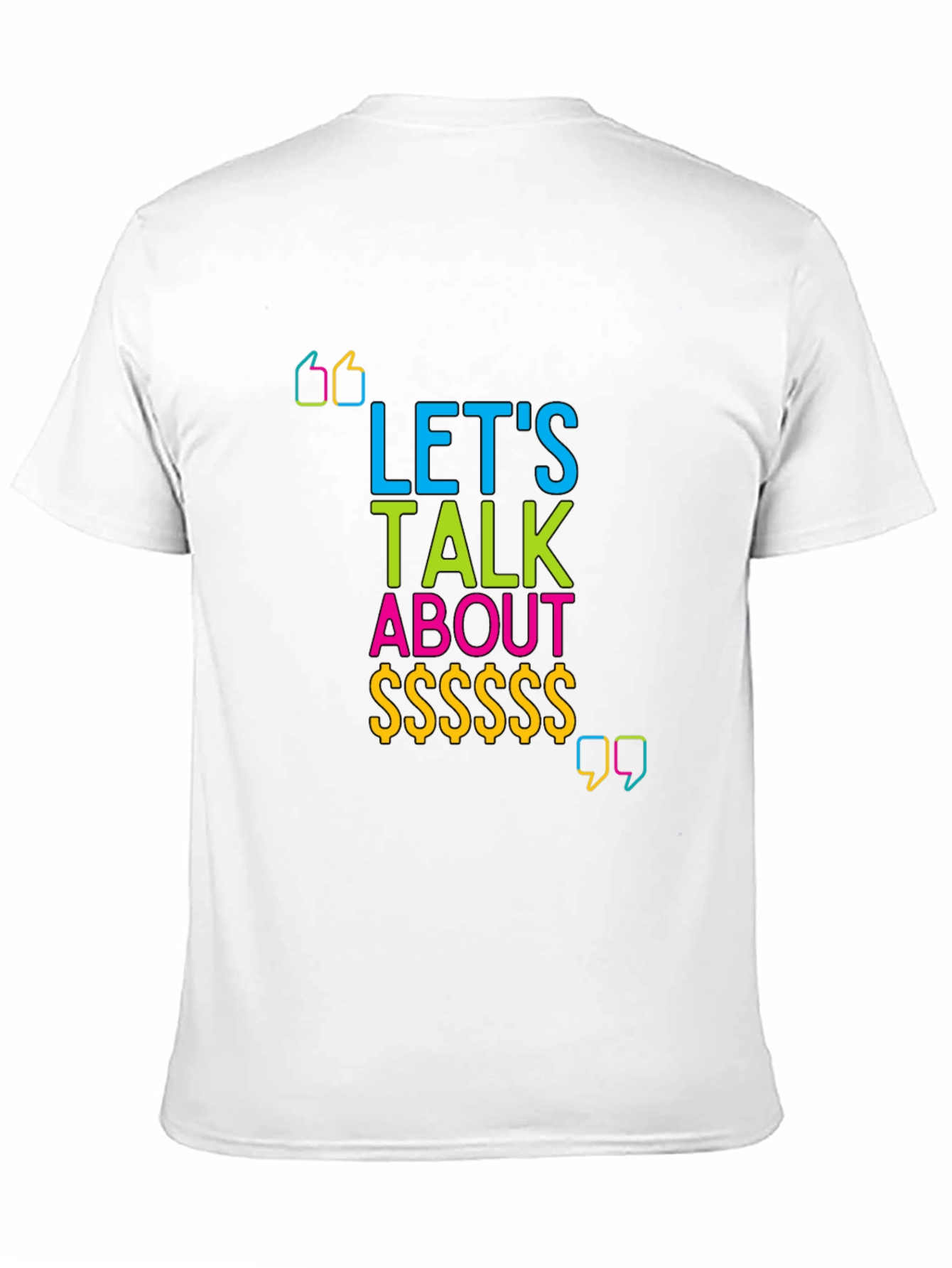 Black Let's Talk About Money Graphic T-Shirt view 11