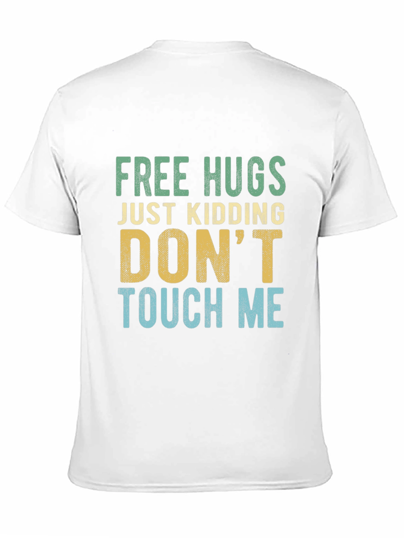 Black Funny Introvert Tee: Free Hugs, Just Kidding! view 11