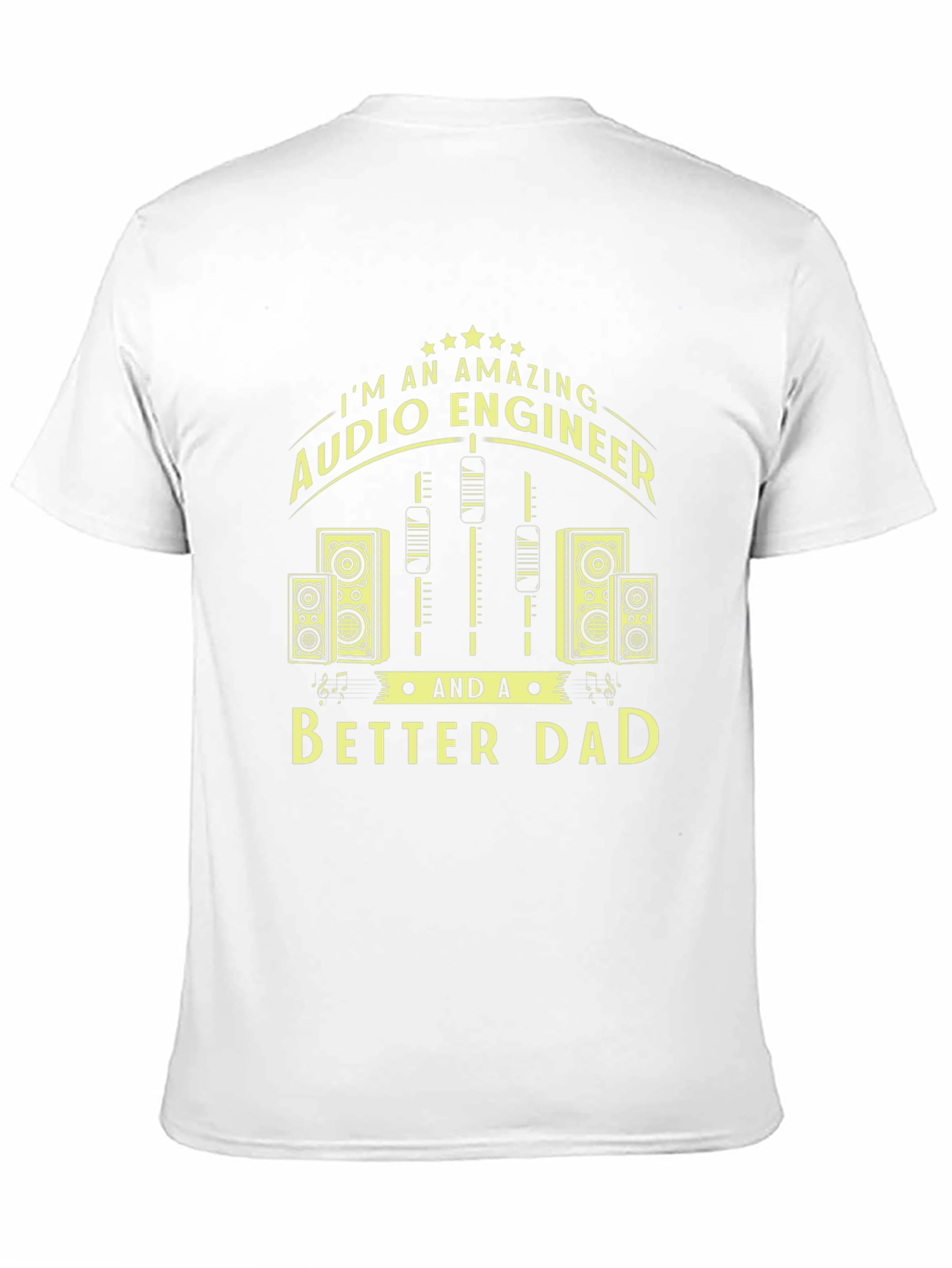 Black Amazing Audio Engineer & Better Dad Graphic T-Shirt view 11