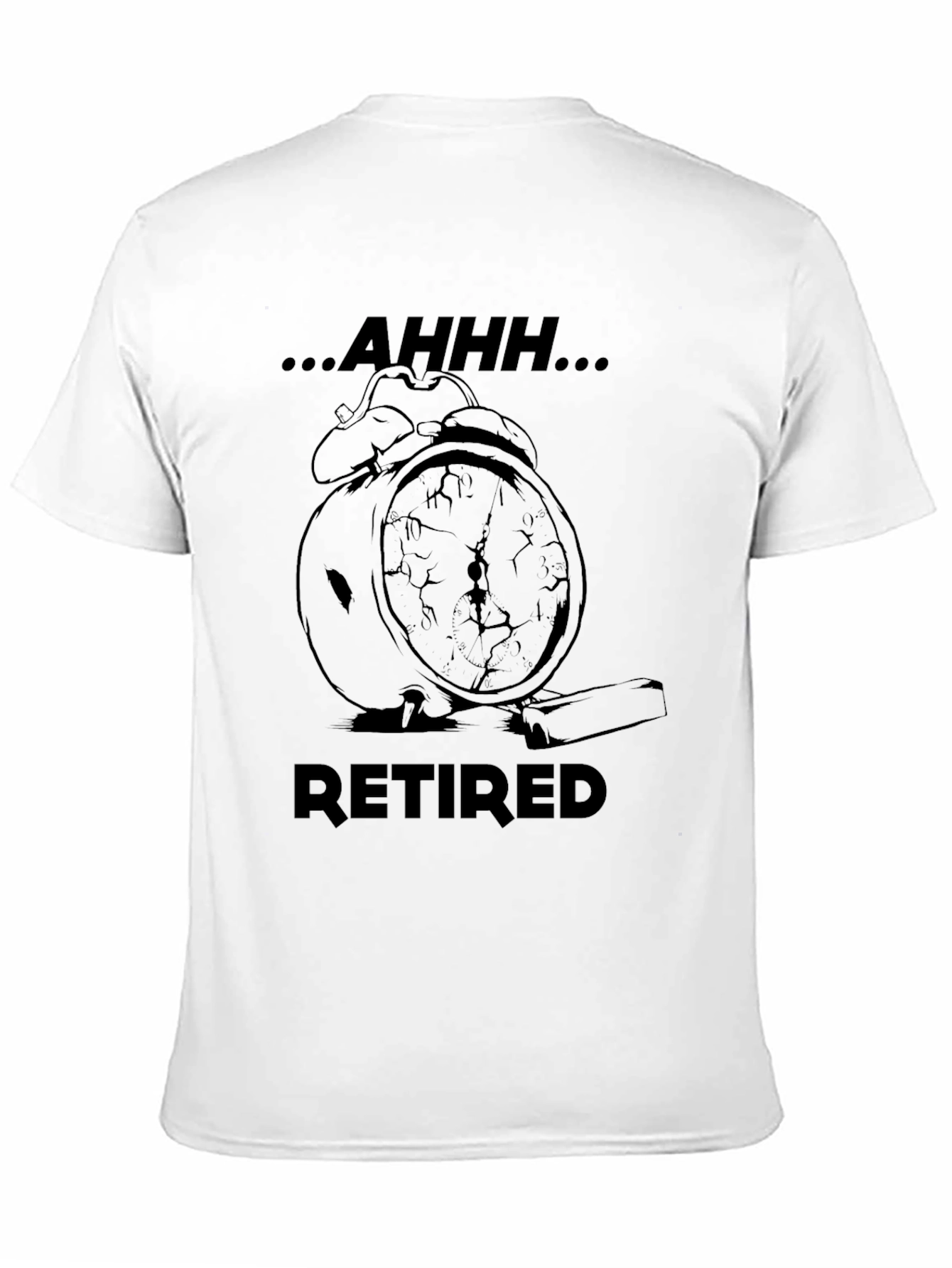 Black Relaxed Retired T-Shirt - Freedom From the Alarm Clock view 11