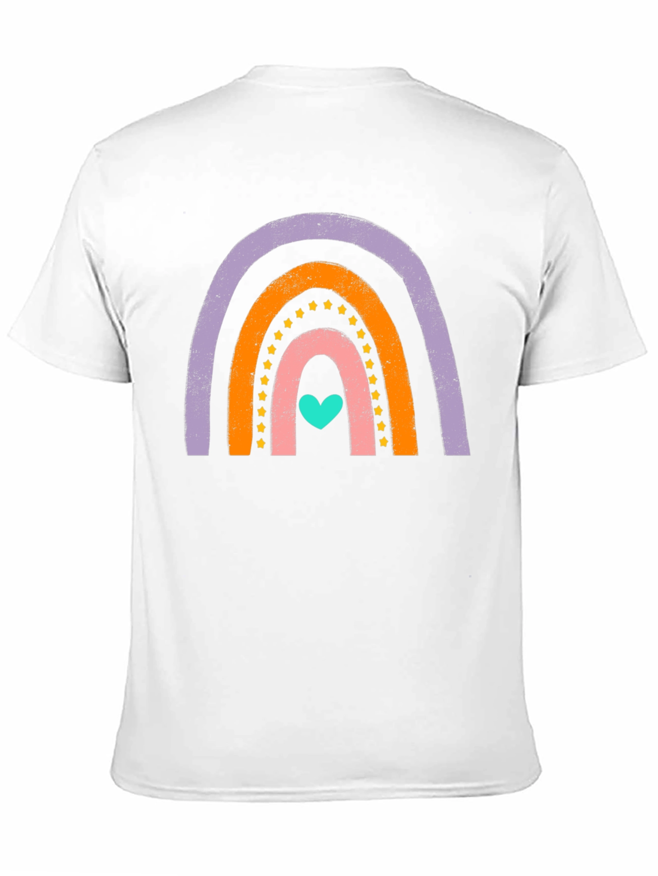 Black Rainbow Heart Graphic Tee - Soft Cotton Blend view 11