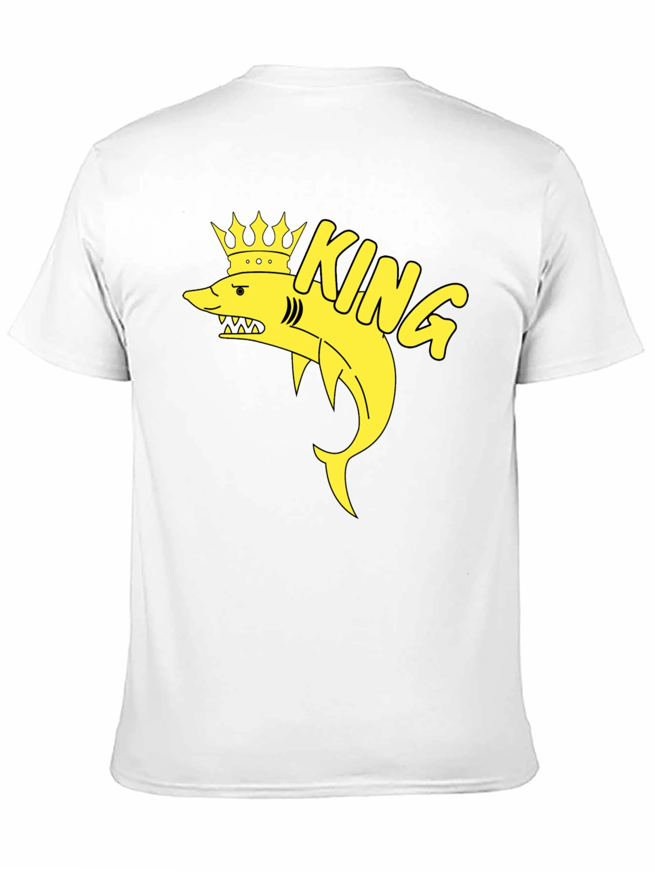 Black King Shark T-Shirt - Black Cotton Graphic Tee view 11