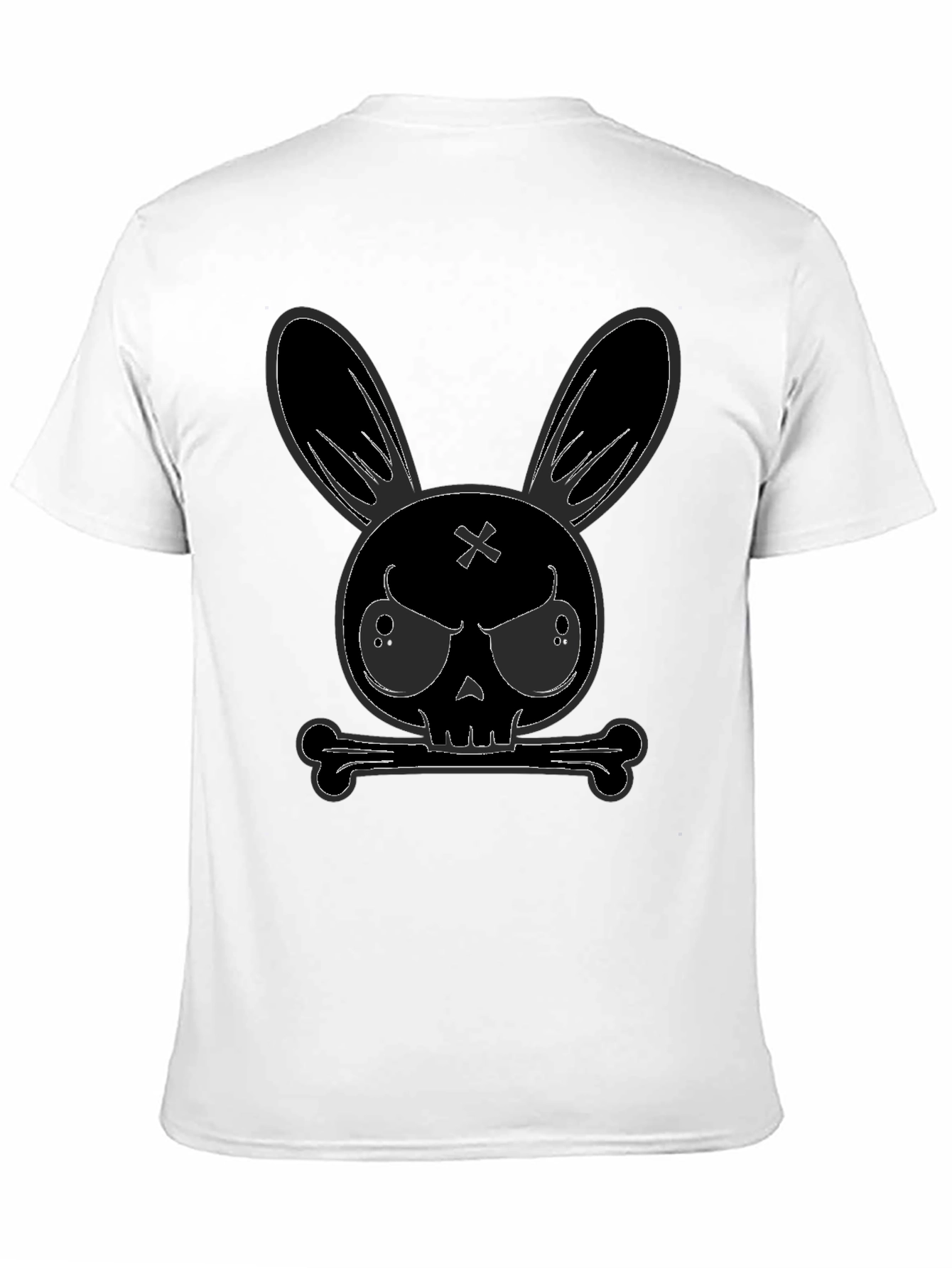 Black Skull Bunny Graphic T-Shirt - Mens view 11