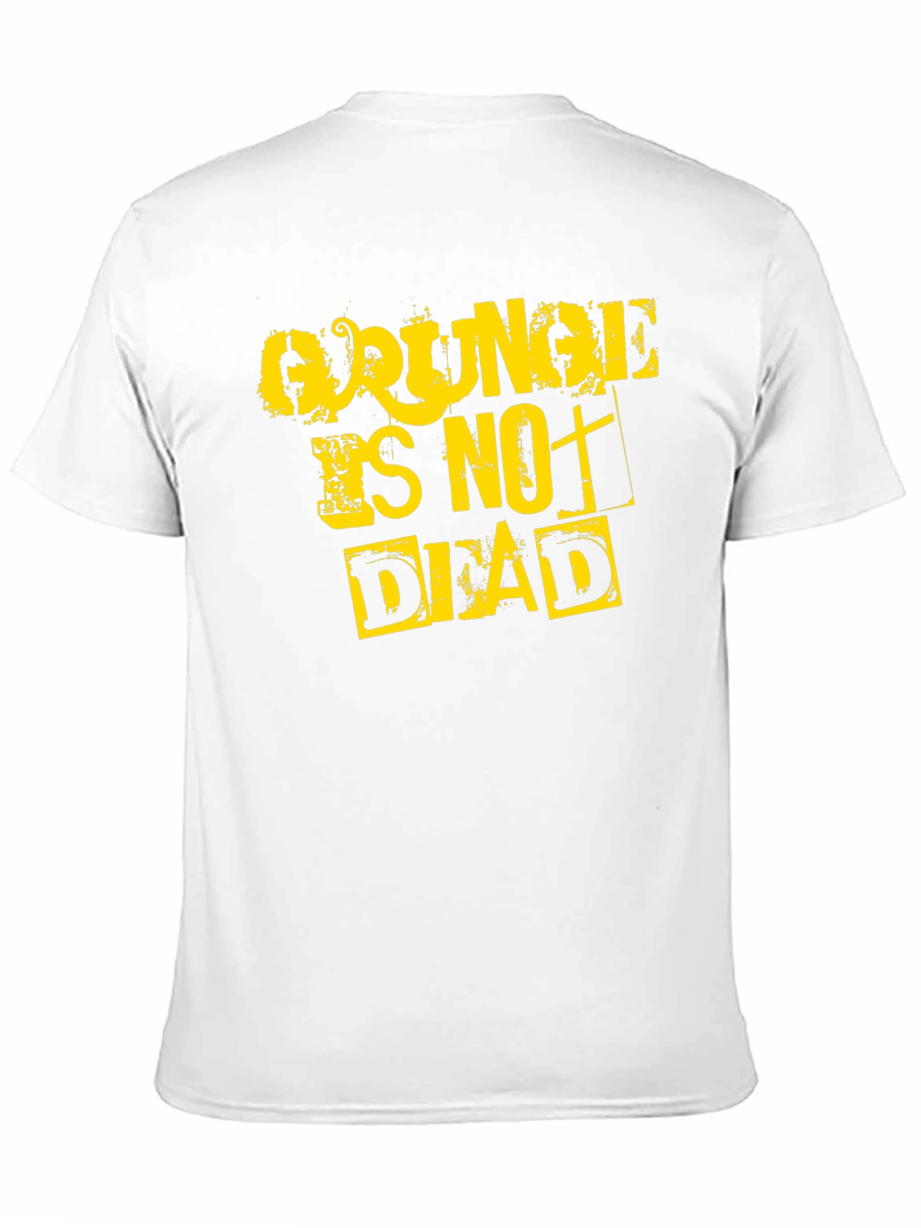 Black Grunge Is Not Dead Graphic Tee - Black Cotton T-Shirt view 11