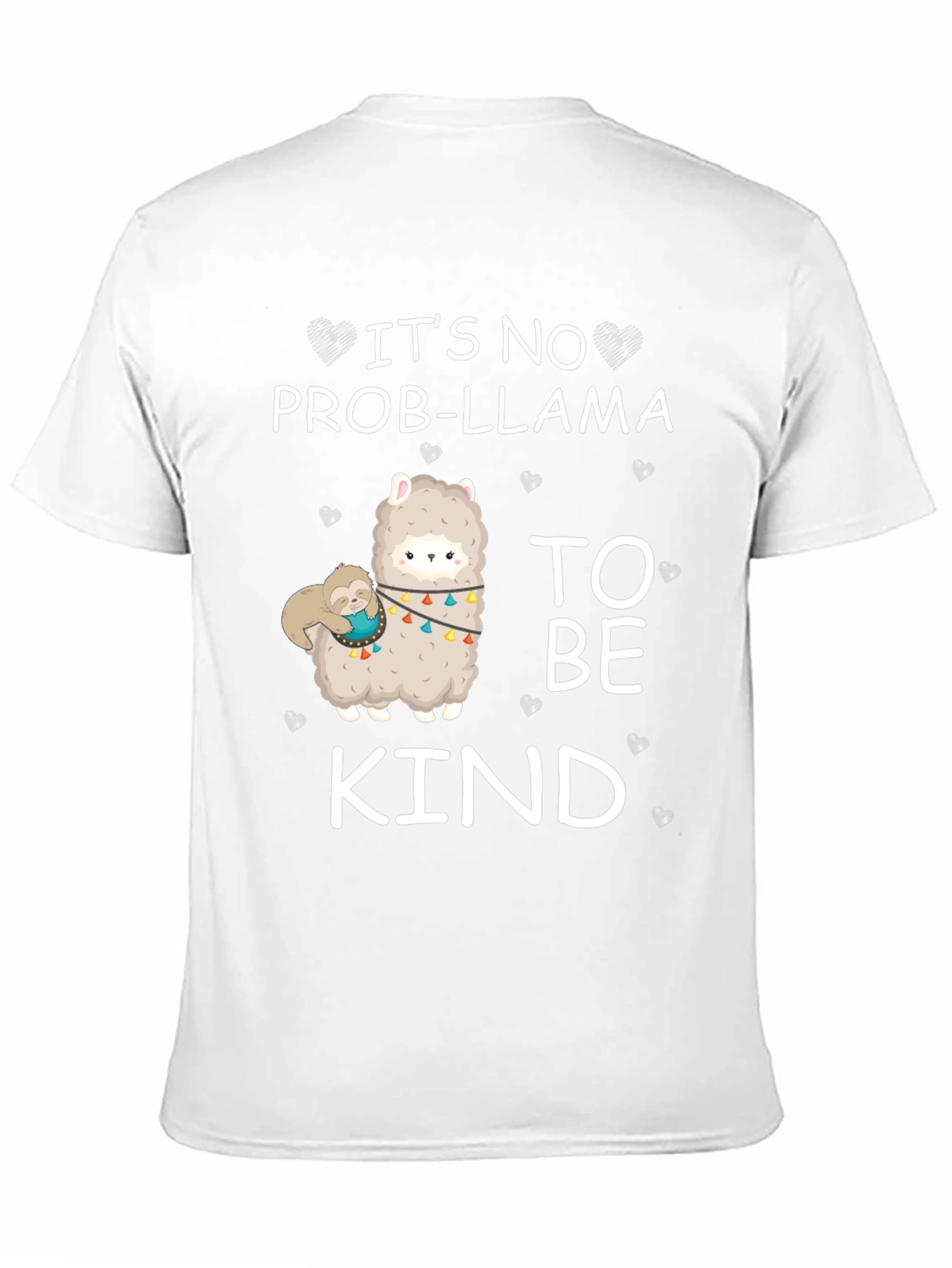 Black It's No Prob-Llama To Be Kind Graphic T-Shirt view 11