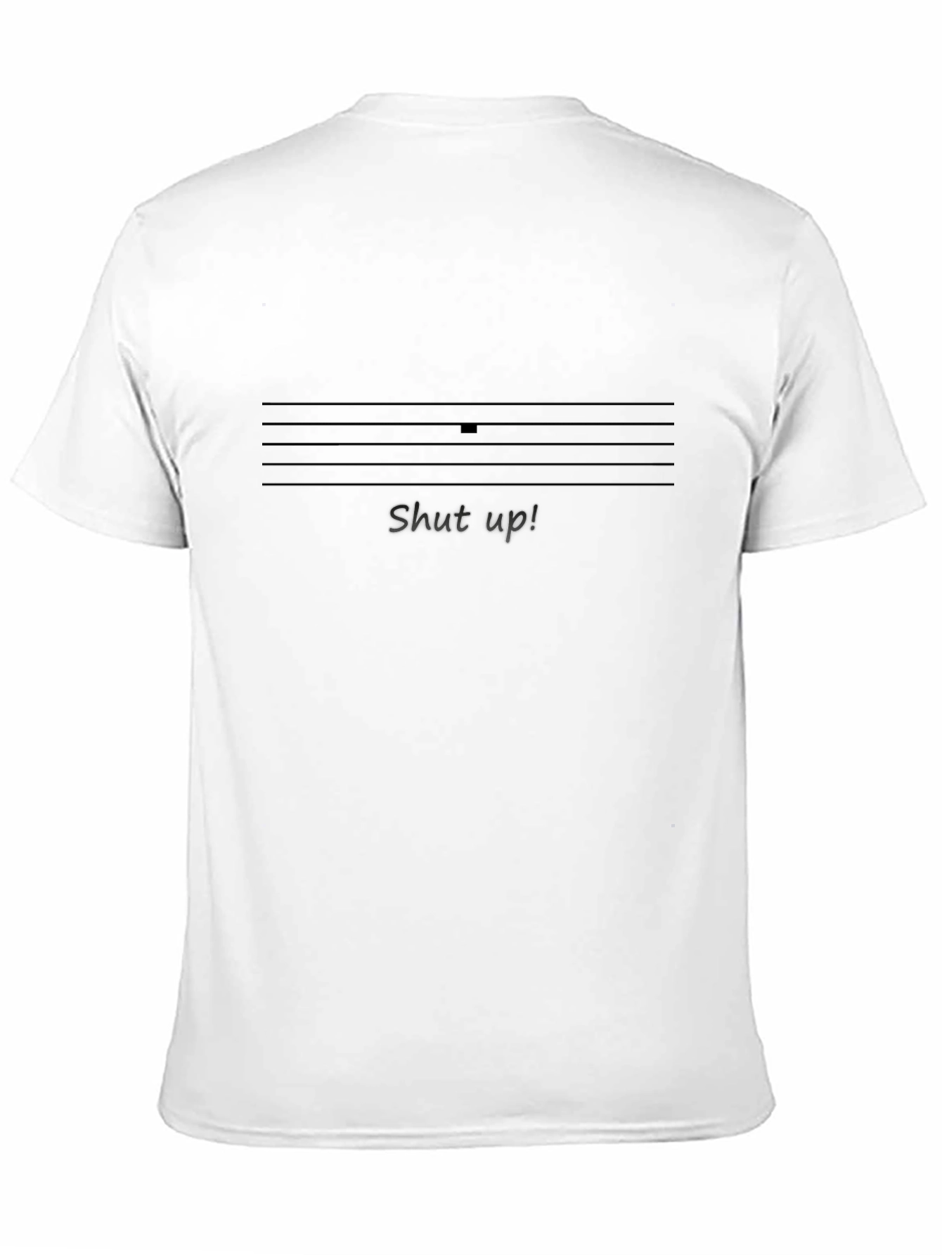 Black Musical Rest Shut Up! Graphic T-Shirt view 11