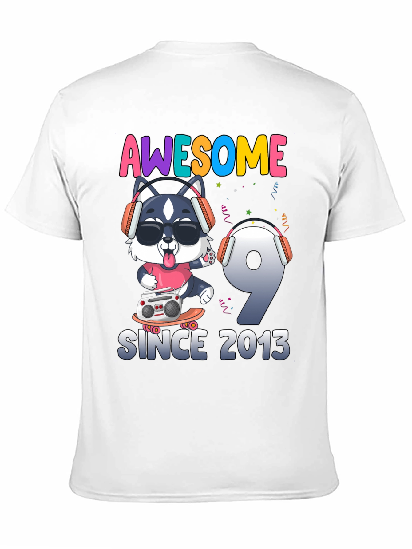 Black Awesome Since 2013 T-Shirt view 11