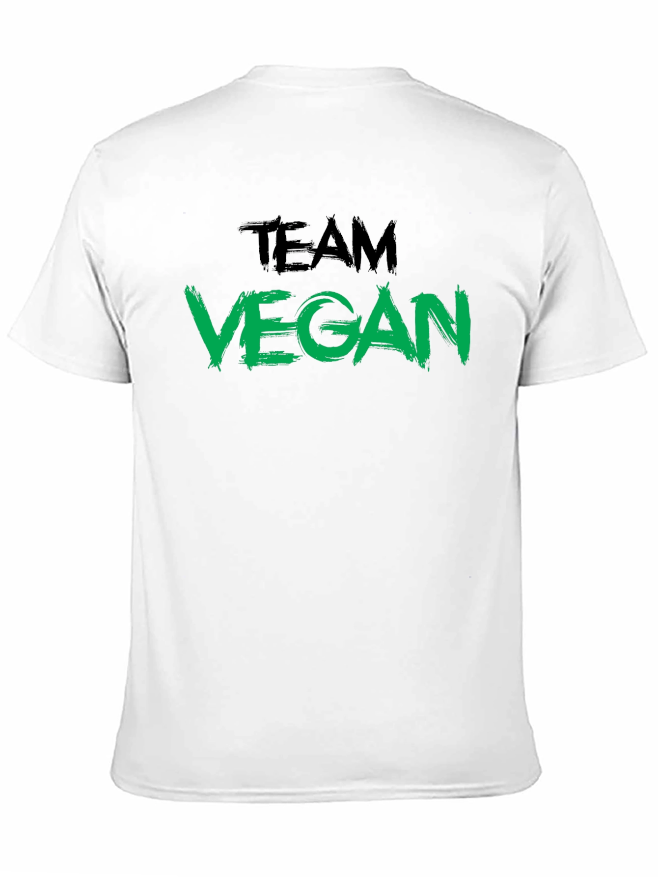 Black Team Vegan Black Crew Neck T-Shirt view 11