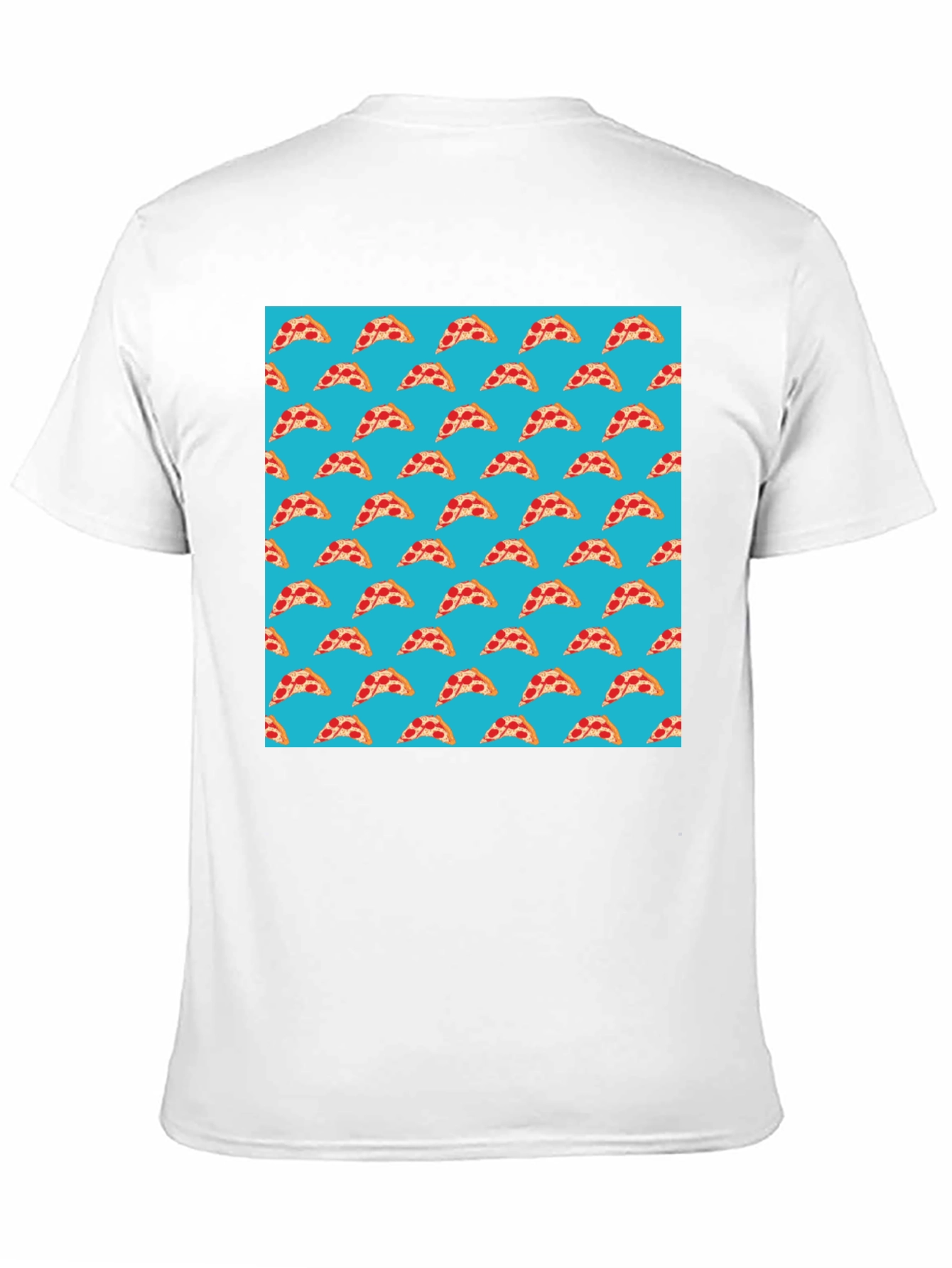 Black Pizza Slice Pattern T-Shirt - Fun Foodie Style view 11