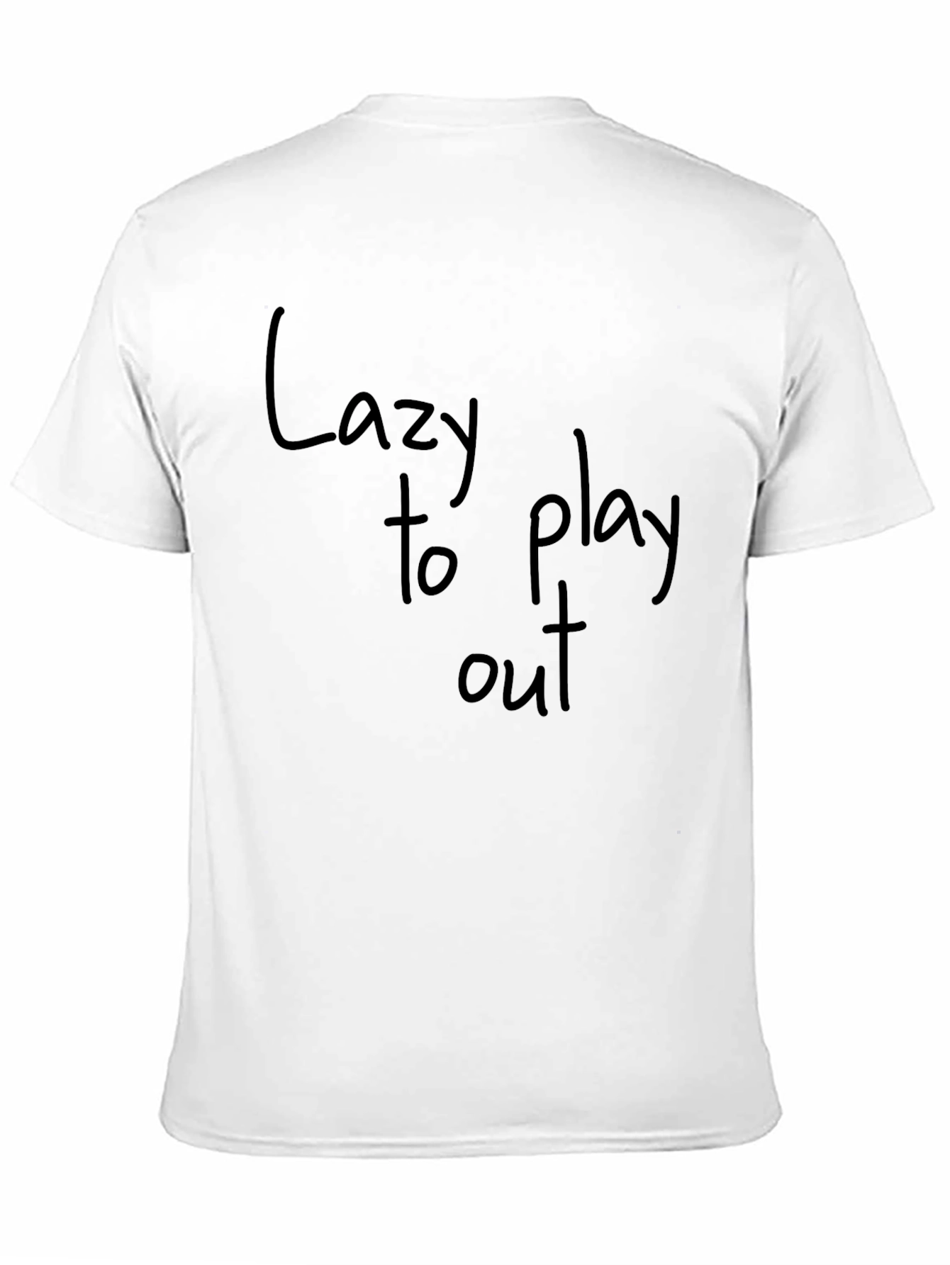 Black Lazy to Play Out Graphic T-Shirt view 11