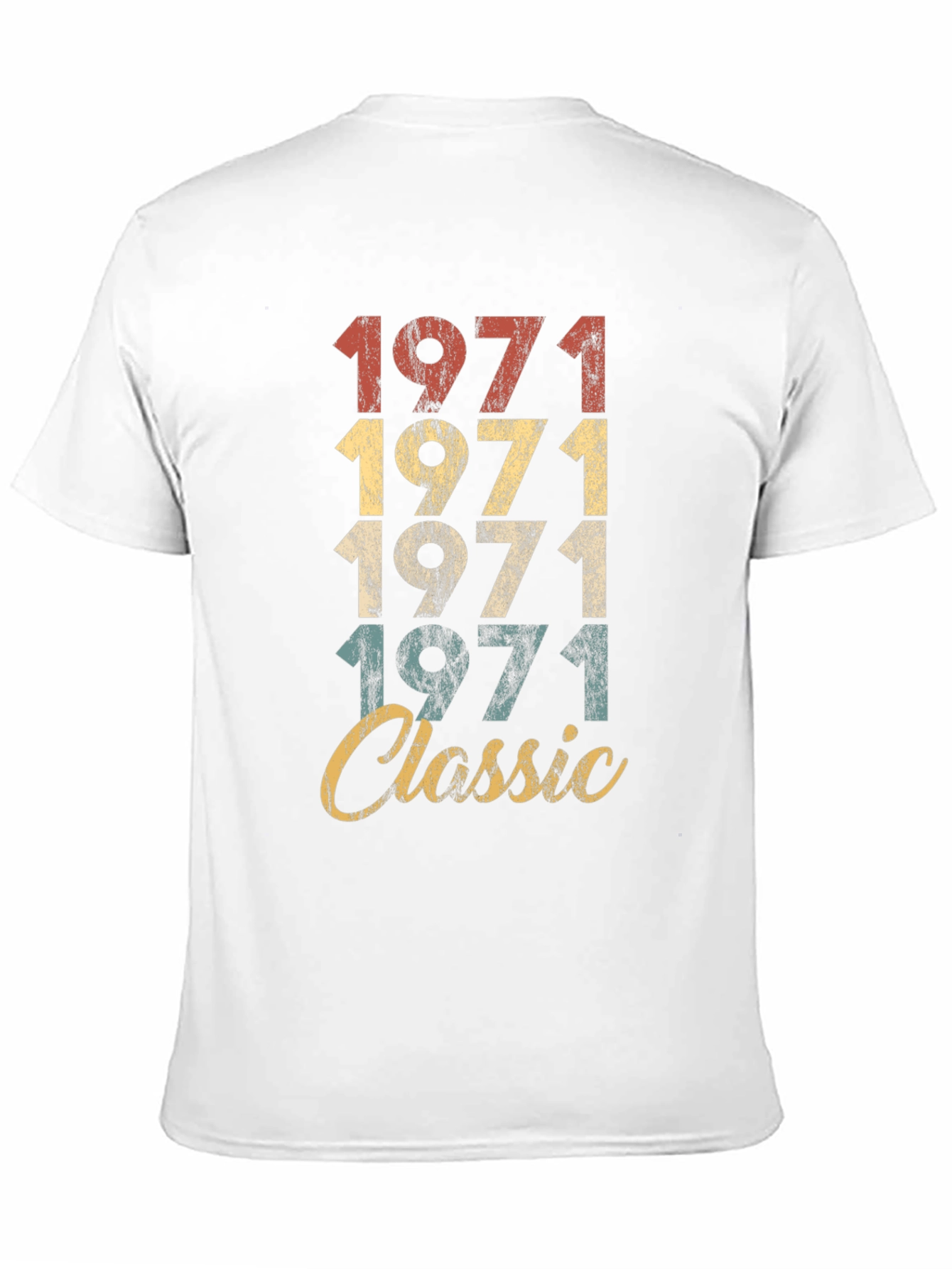 Black Vintage 1971 Classic Birthday T-Shirt view 11