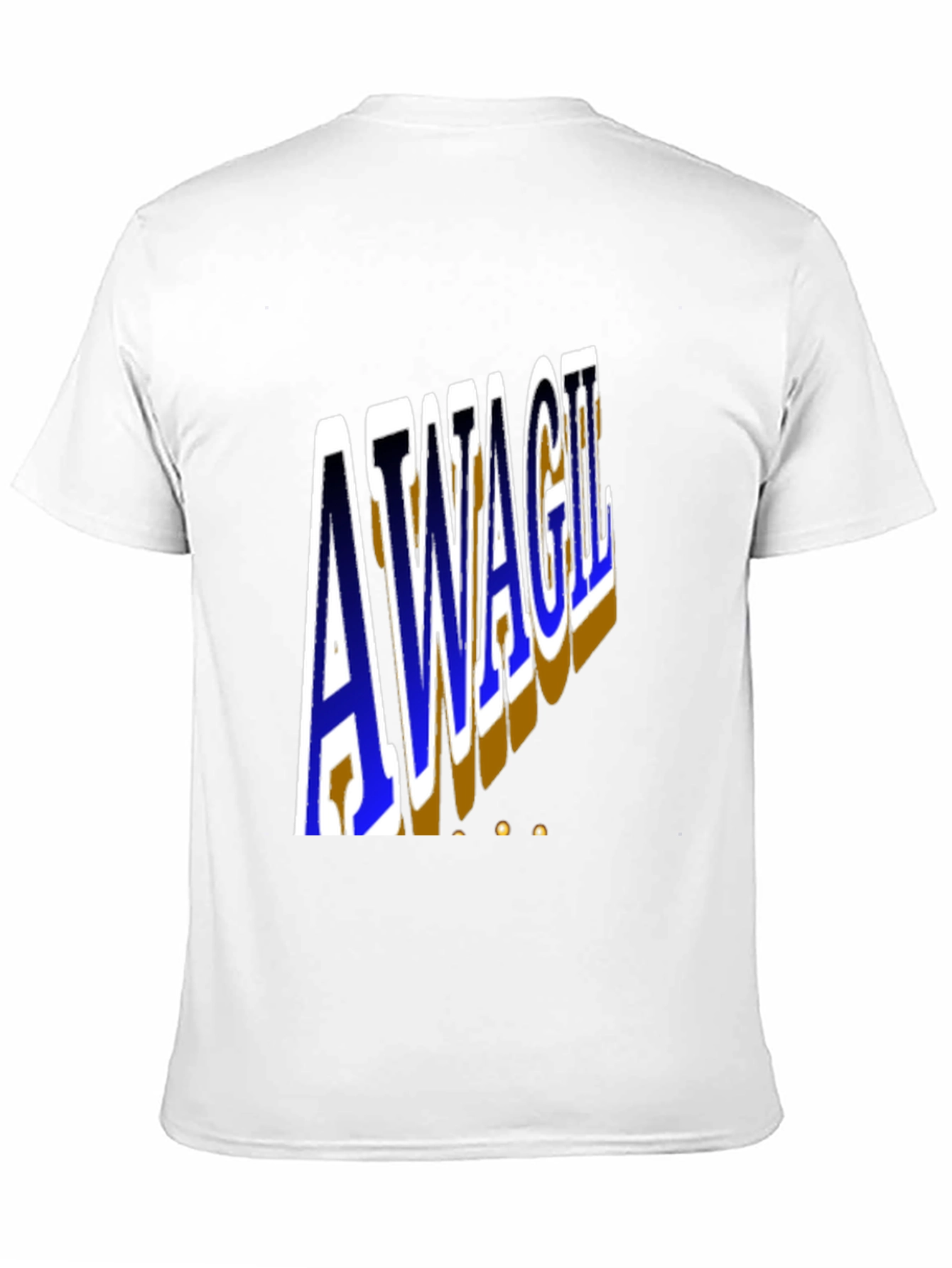 Black Unique AWAGIL Graphic Black T-Shirt view 11