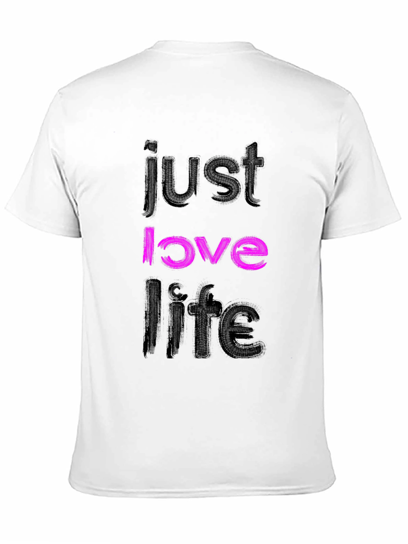 Black Just Love Life Black Graphic Tee view 11