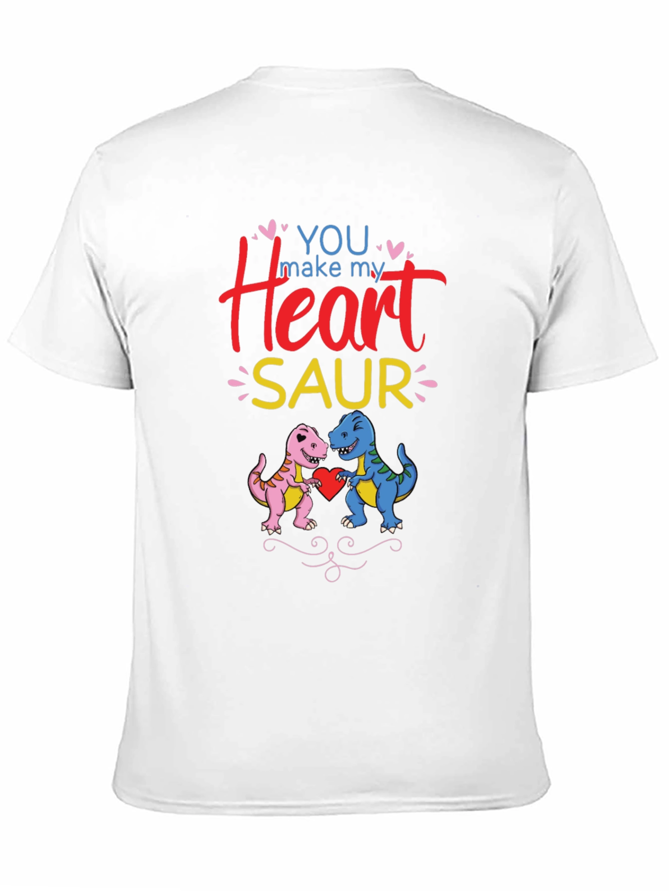 Black You Make My Heart Saur T-Shirt view 11