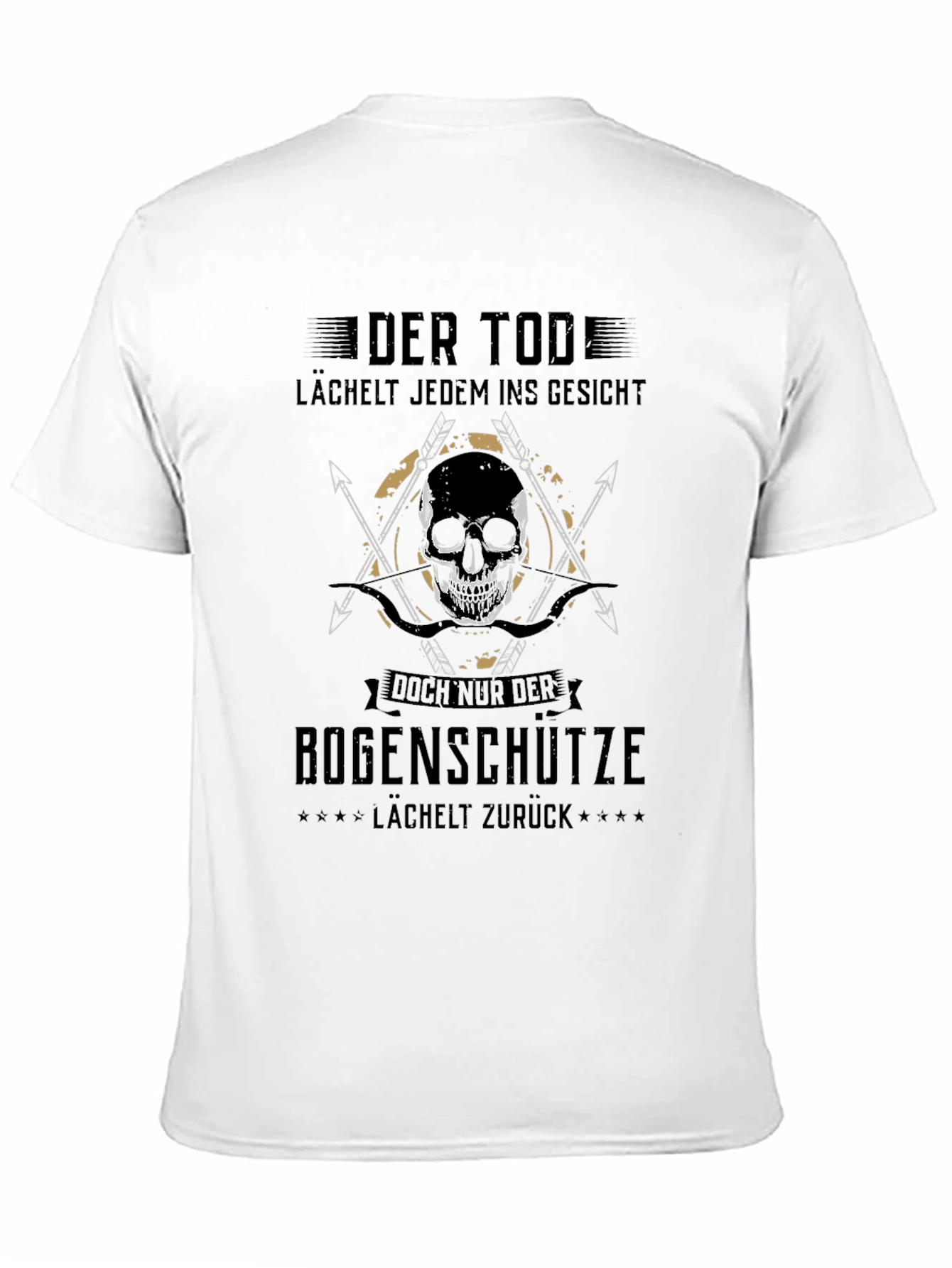 Black Der Tod Lächelt Archer T-Shirt view 11