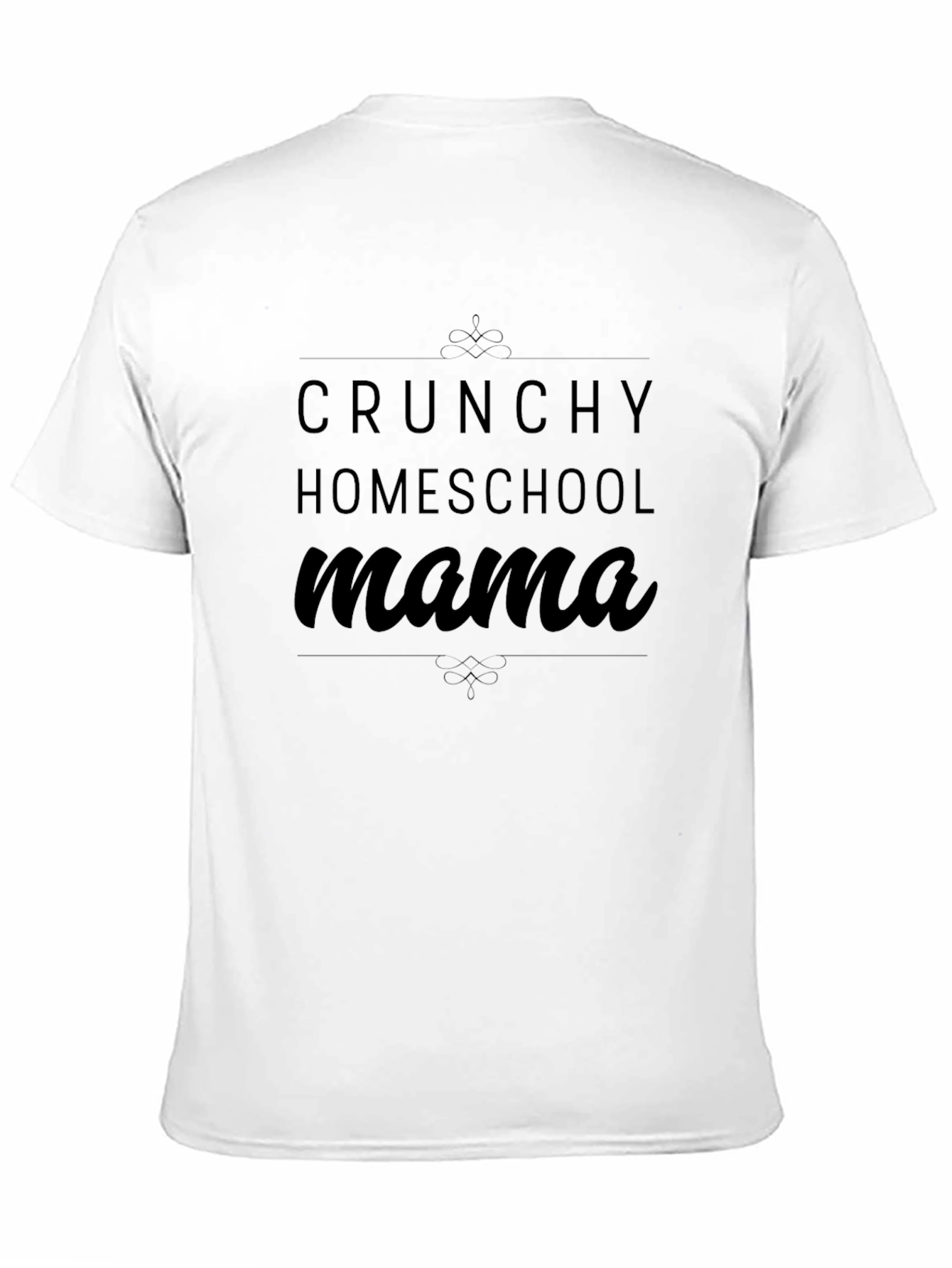 Black Crunchy Homeschool Mama Black T-Shirt view 11
