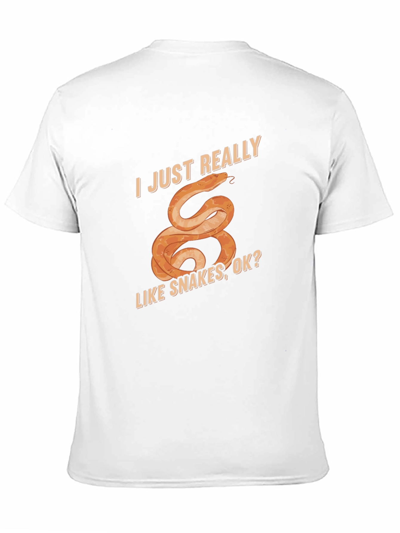 Black I Just Really Like Snakes T-Shirt, Fun Graphic Tee view 11