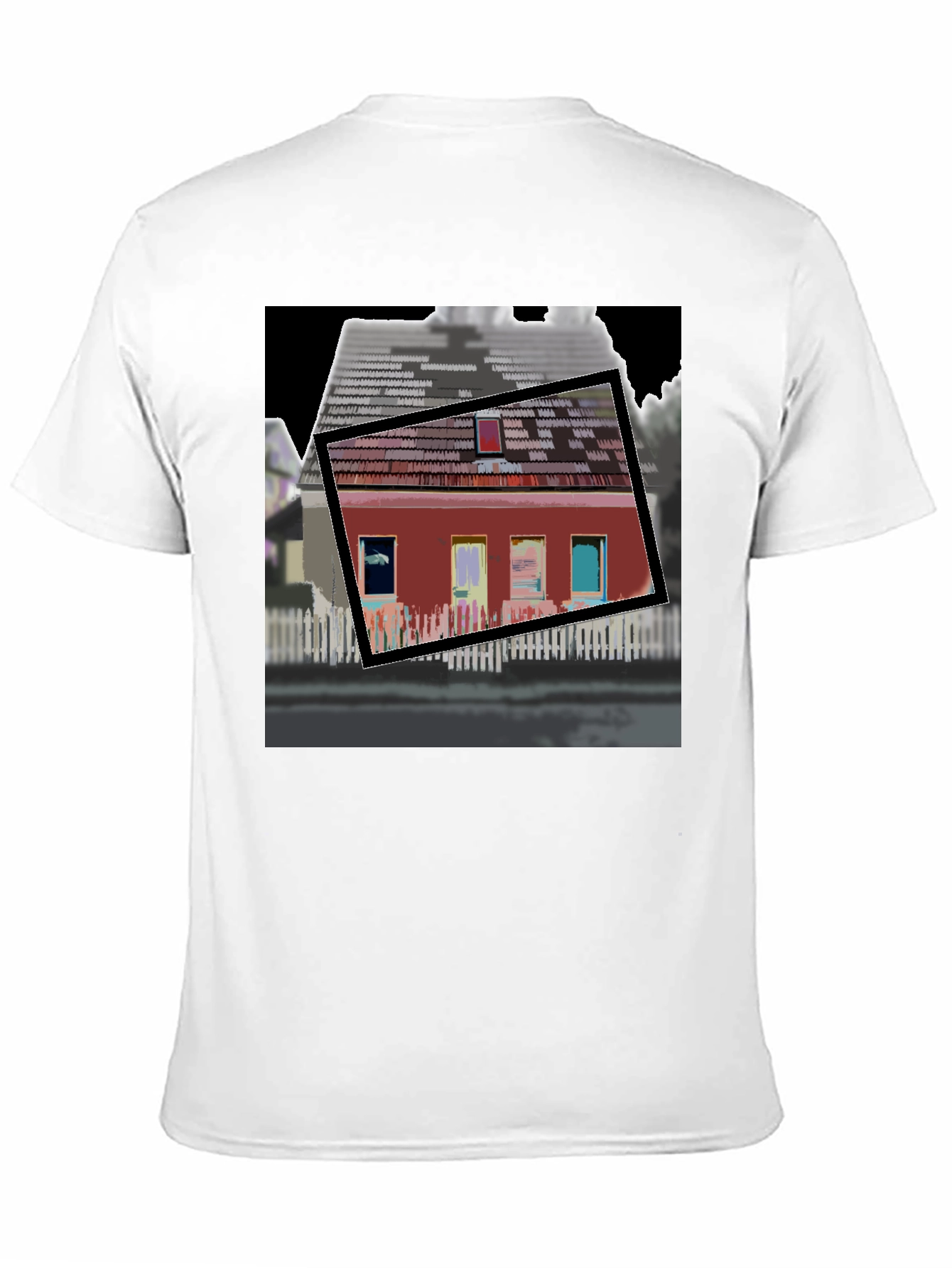 Black Modern House Graphic T-Shirt view 11